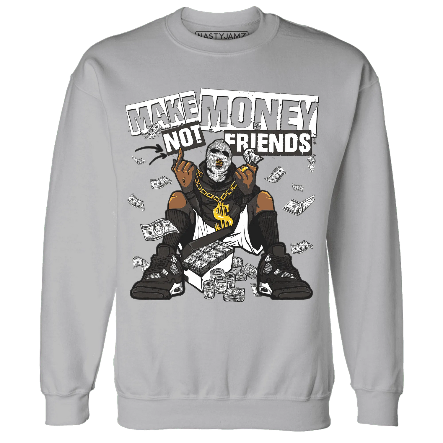 White-Thunder-4s-Sweatshirt-Match-Make-Money-Not-Friends