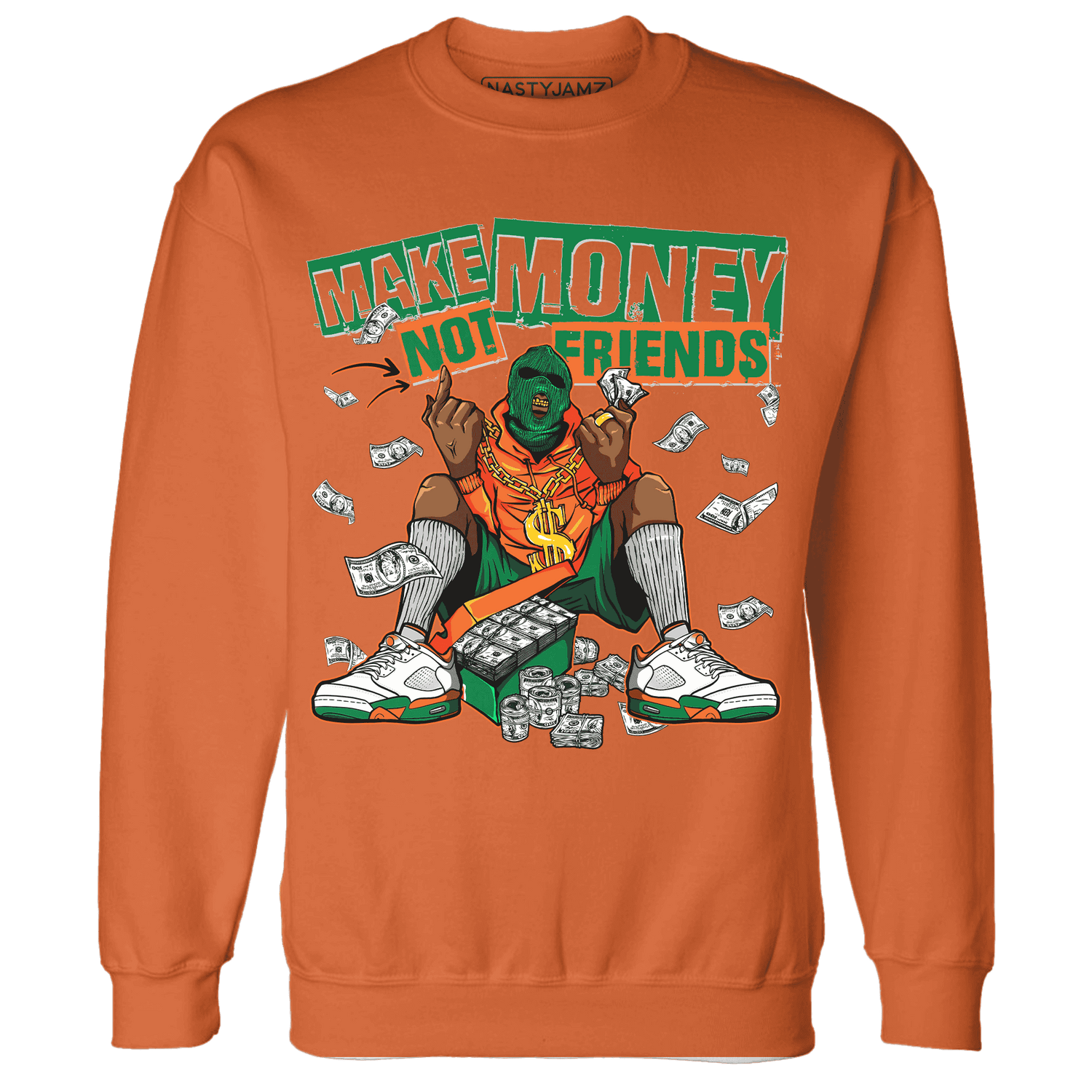 MAM Hurricanes 5s Sweatshirt Match Make Money Not Friends - NastyJamz