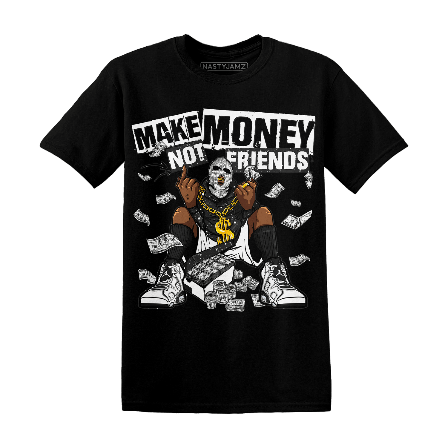 Reverse Oreo 6s T Shirt Match Make Money Not Friends - NastyJamz