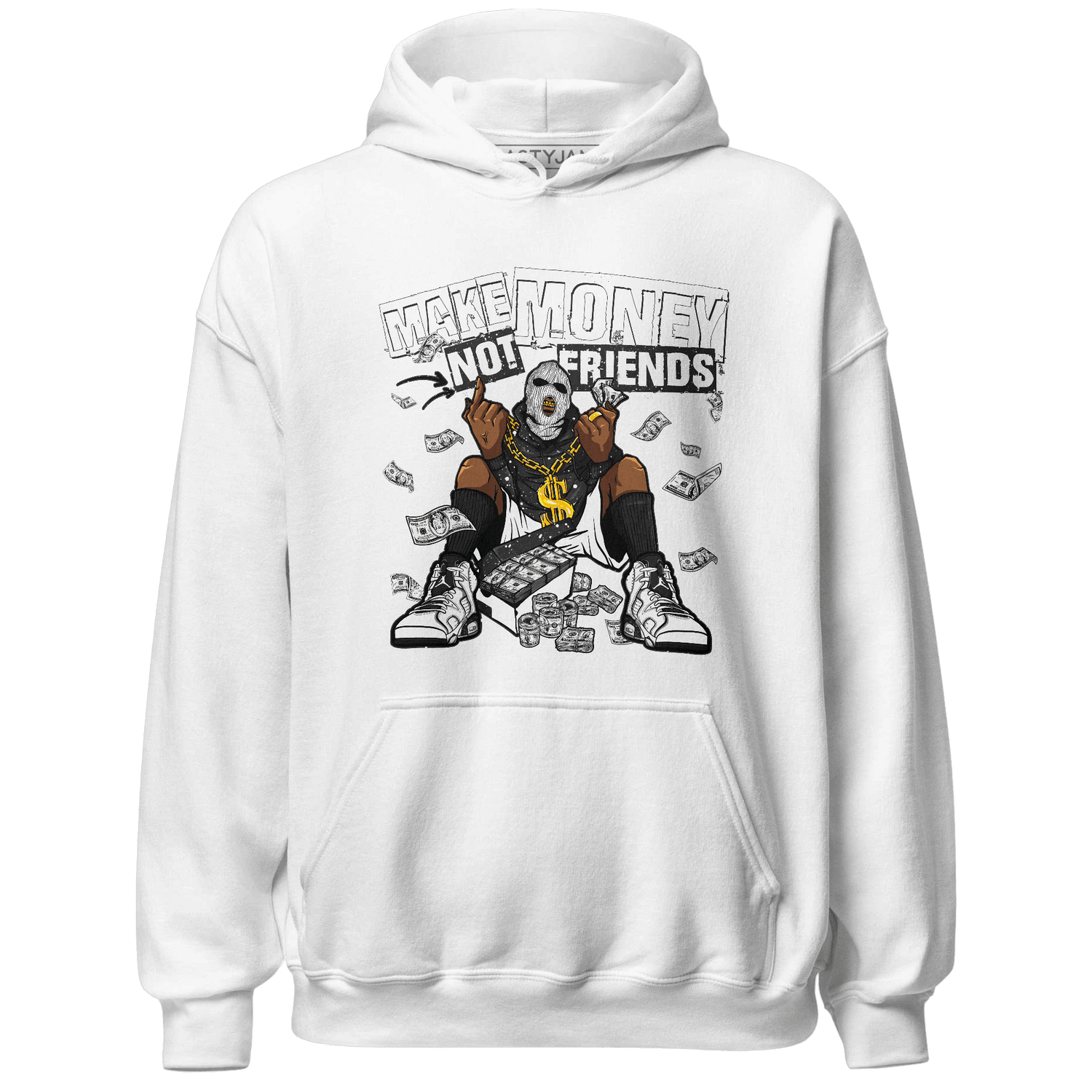 Reverse Oreo 6s Hoodie Match Make Money Not Friends - NastyJamz