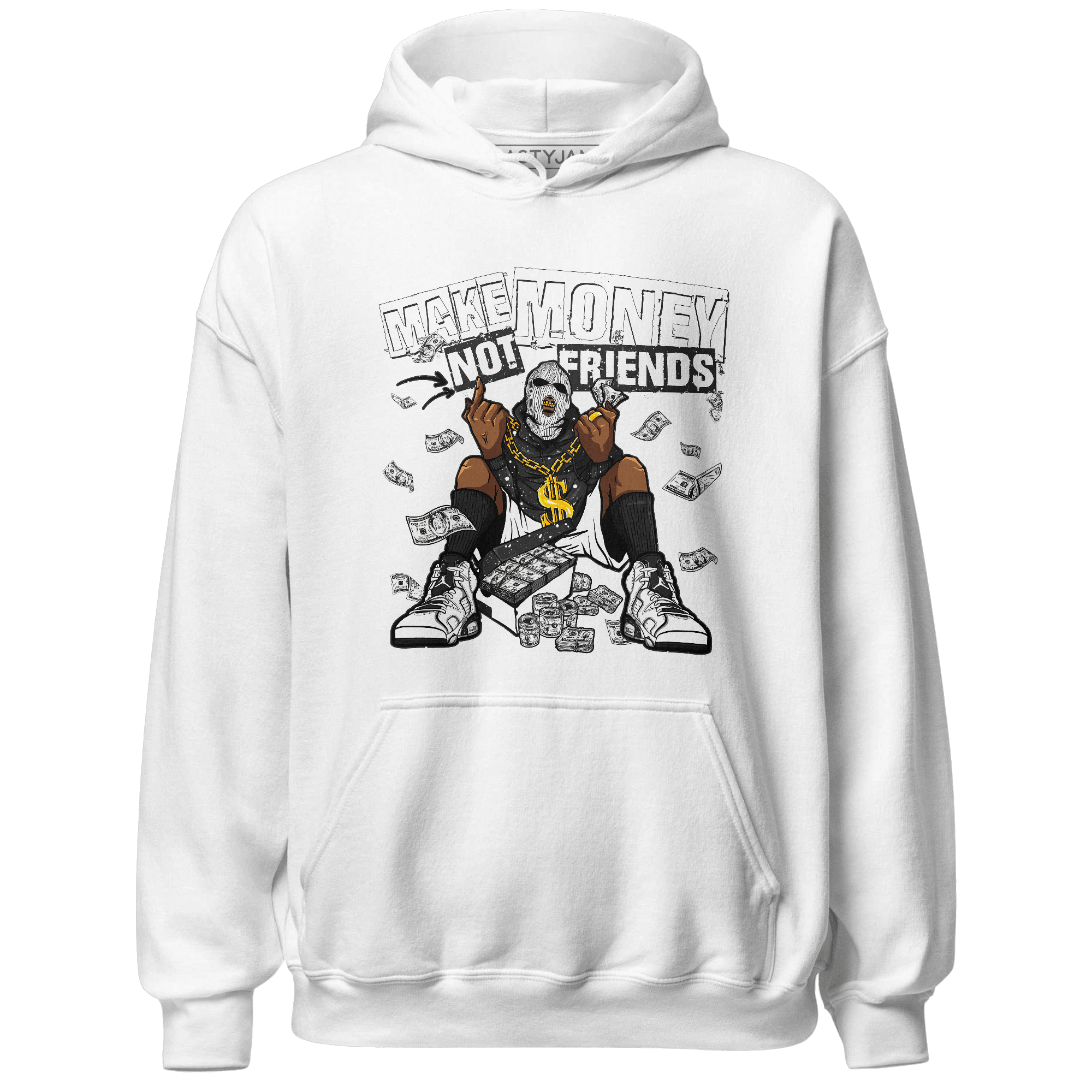 Reverse Oreo 6s Hoodie Match Make Money Not Friends - NastyJamz