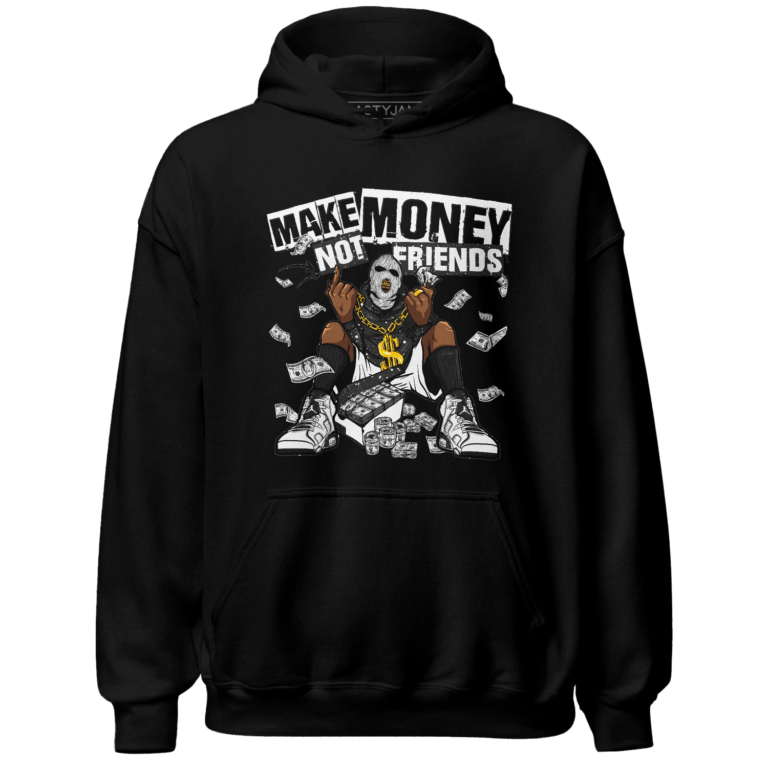 Reverse Oreo 6s Hoodie Match Make Money Not Friends - NastyJamz