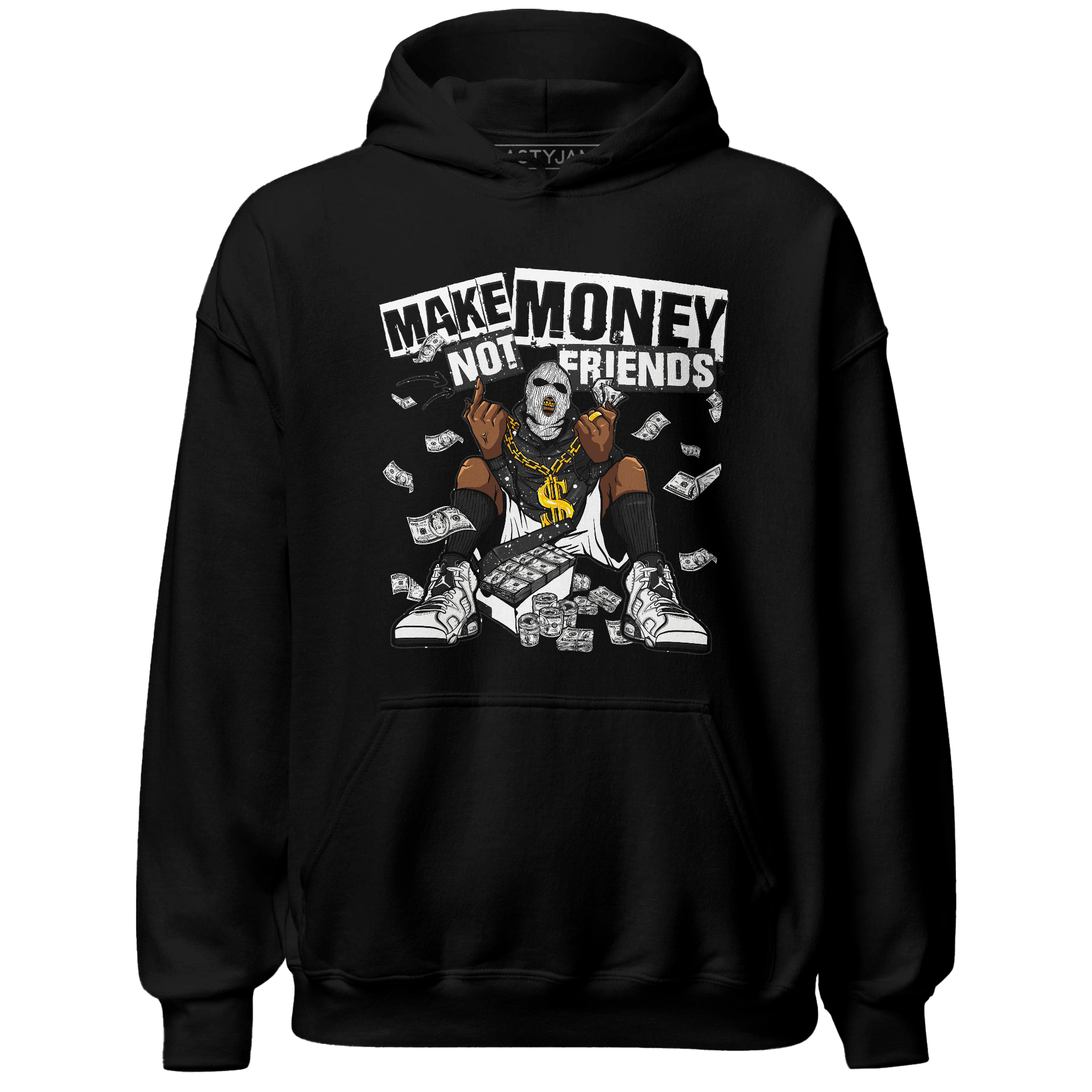 Reverse Oreo 6s Hoodie Match Make Money Not Friends - NastyJamz