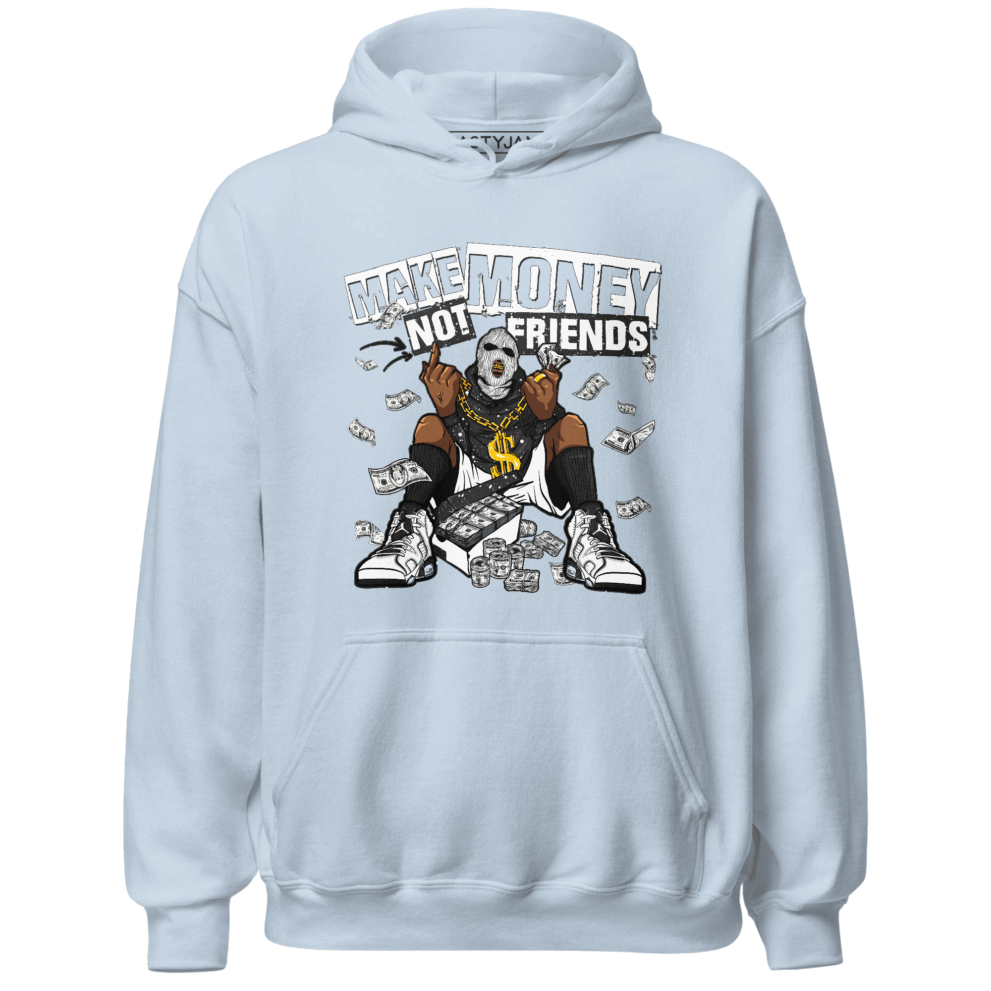 Reverse Oreo 6s Hoodie Match Make Money Not Friends - NastyJamz