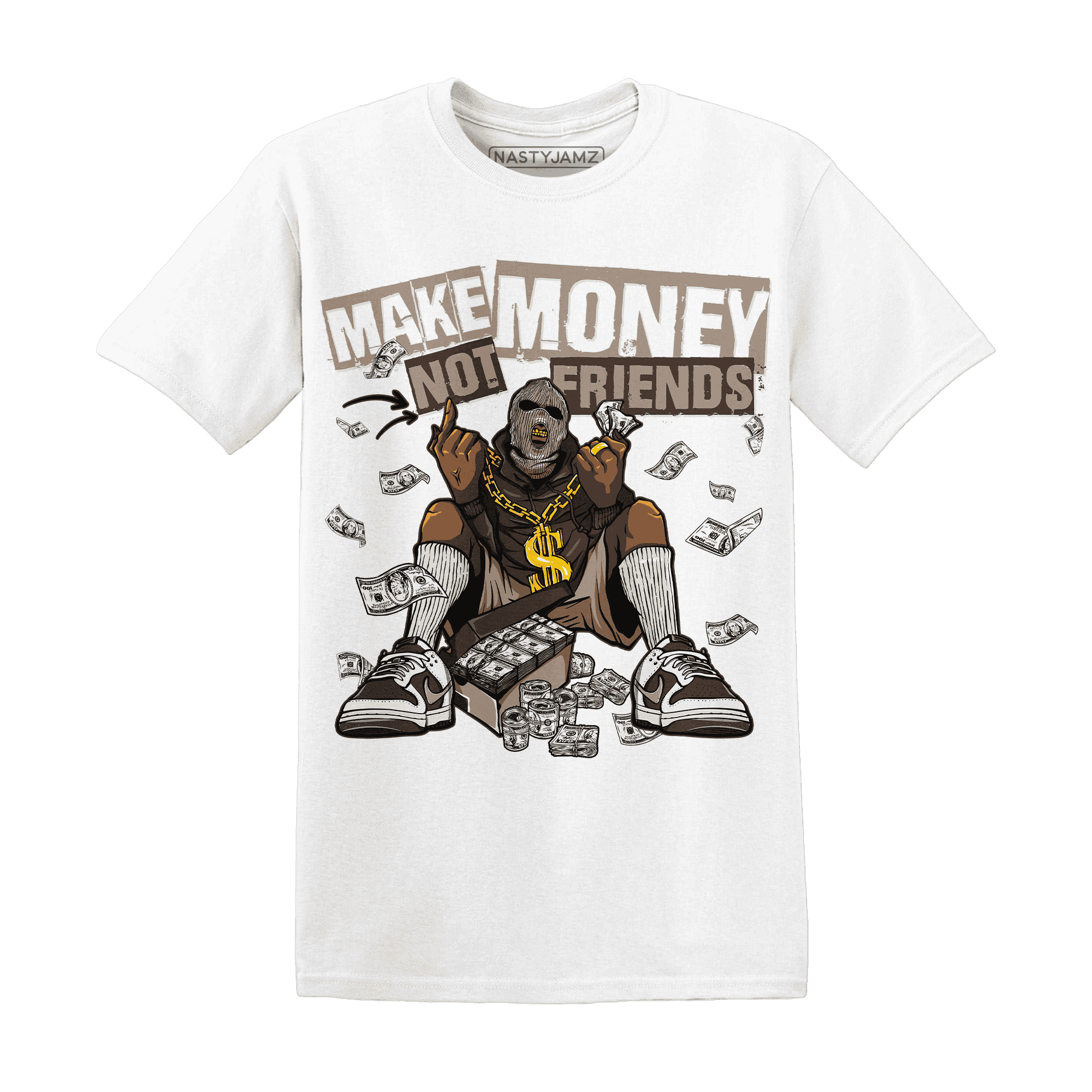 Dunk Low Baroque Brown T Shirt Match Make Money Not Friends - NastyJamz