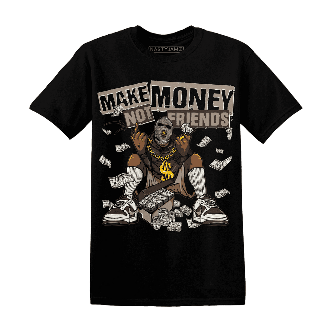 Dunk Low Baroque Brown T Shirt Match Make Money Not Friends - NastyJamz