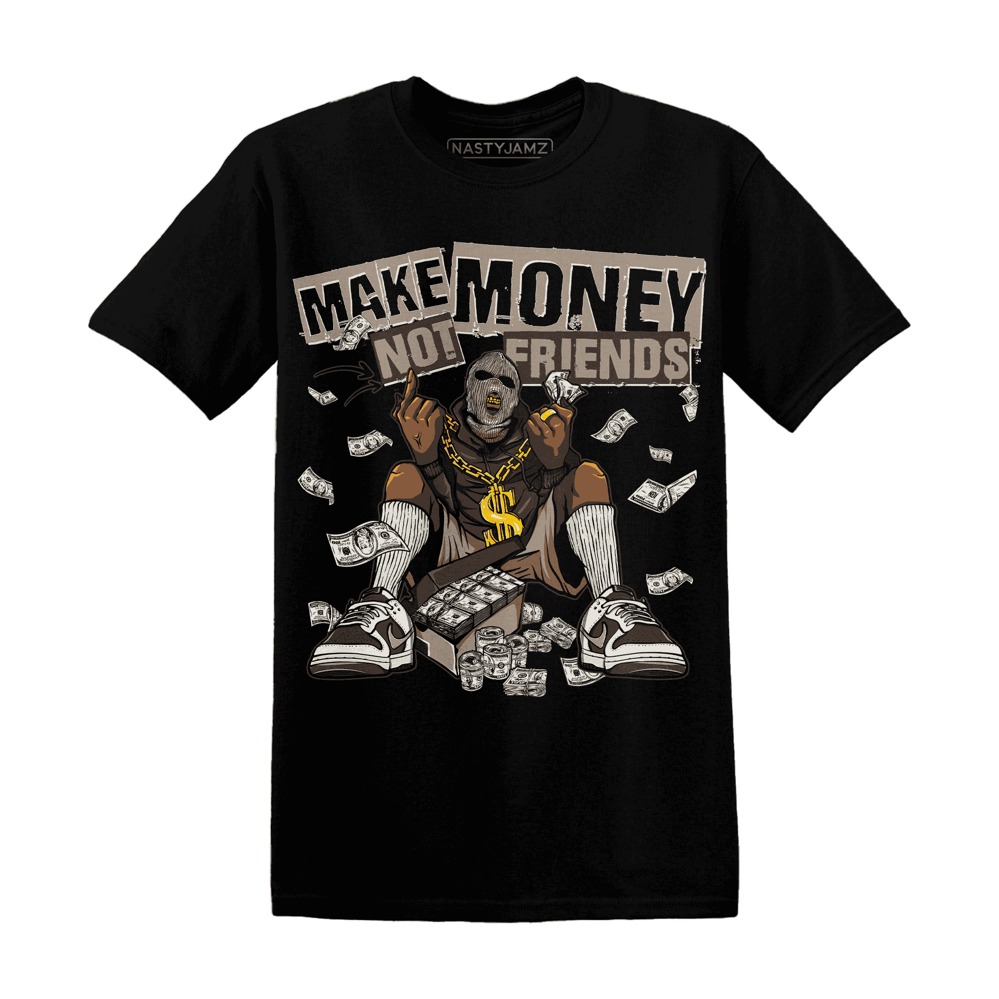 Dunk Low Baroque Brown T Shirt Match Make Money Not Friends - NastyJamz