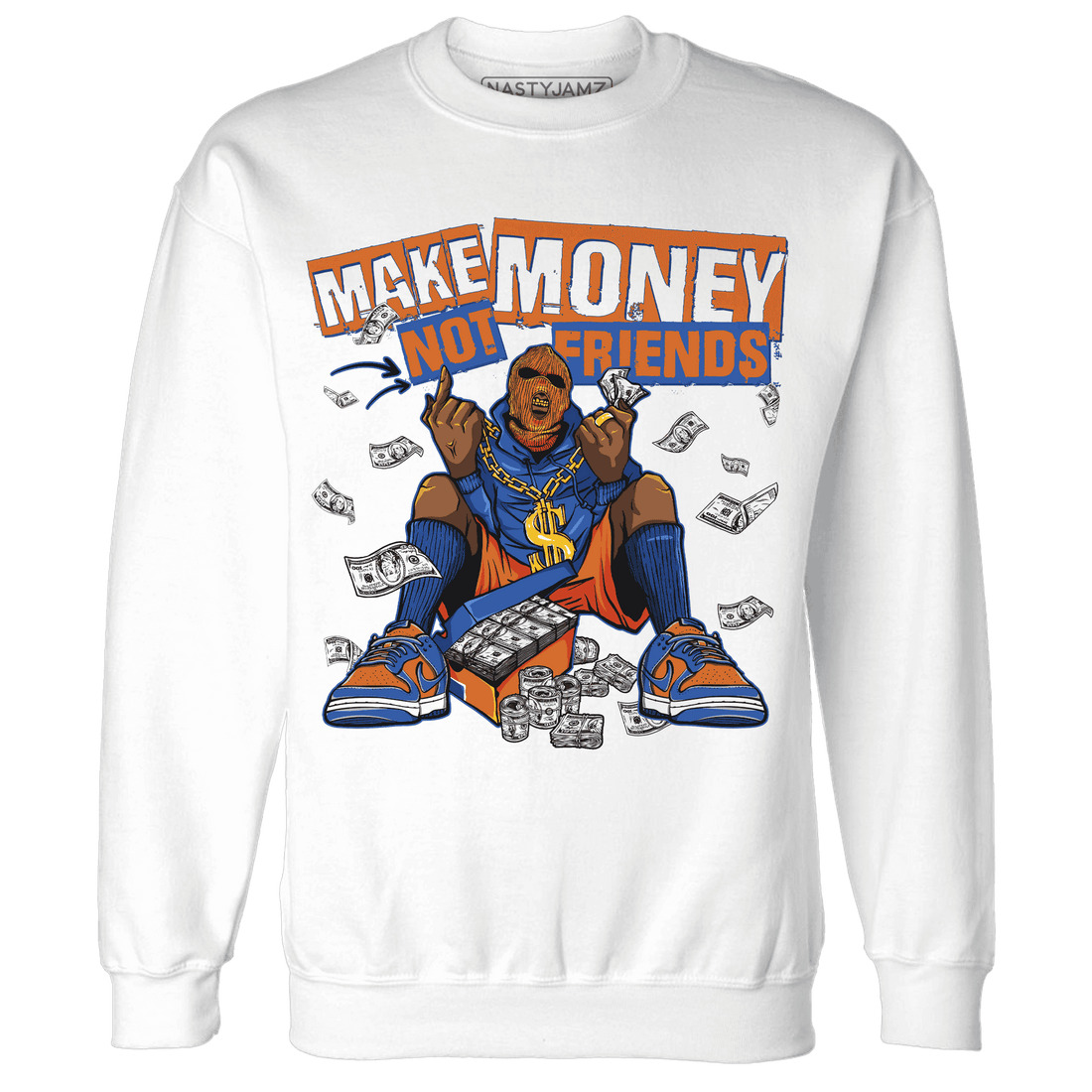 Dunk Low Knicks Sweatshirt Match Make Money Not Friends - NastyJamz