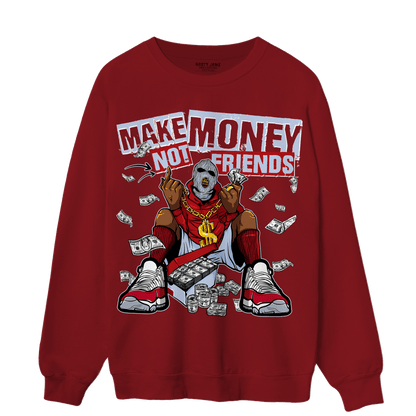 Cherry 11s Sweatshirt Match Make Money Not Friends - NastyJamz