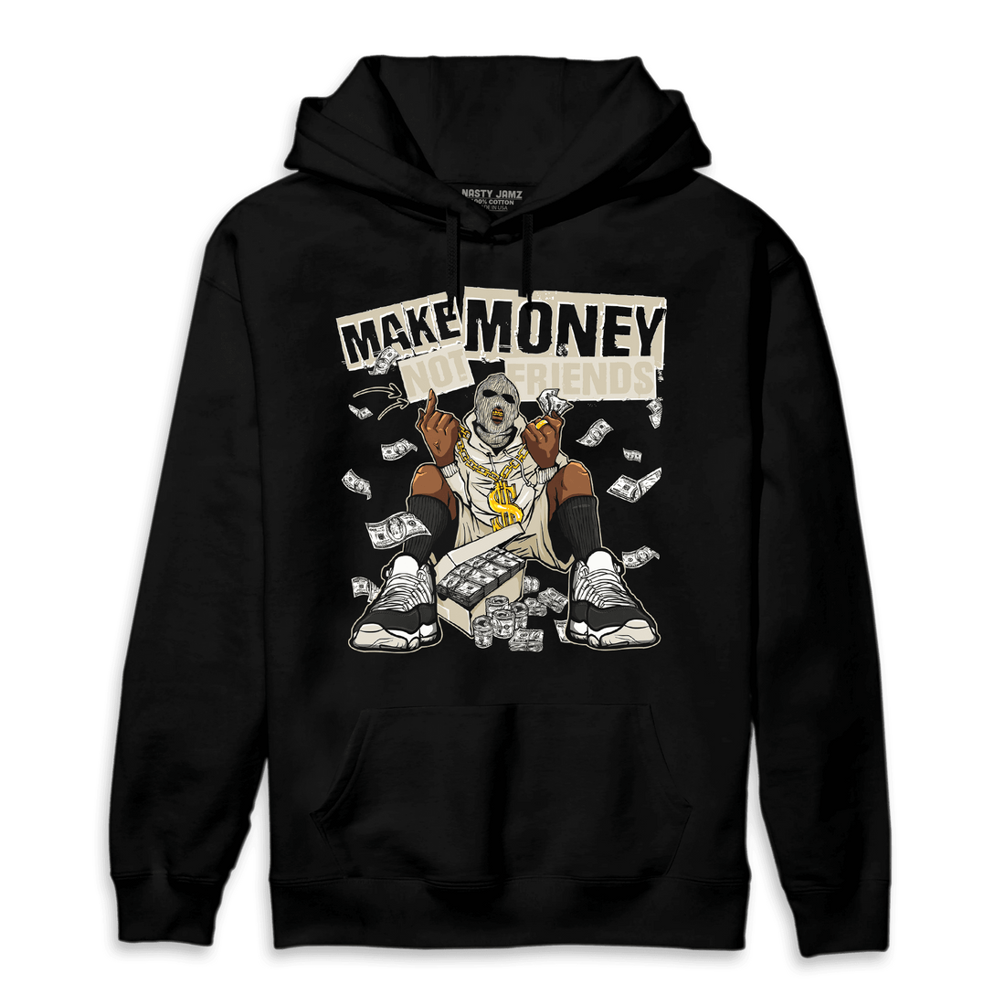 Gratitude 11s Hoodie Match Make Money Not Friends - NastyJamz