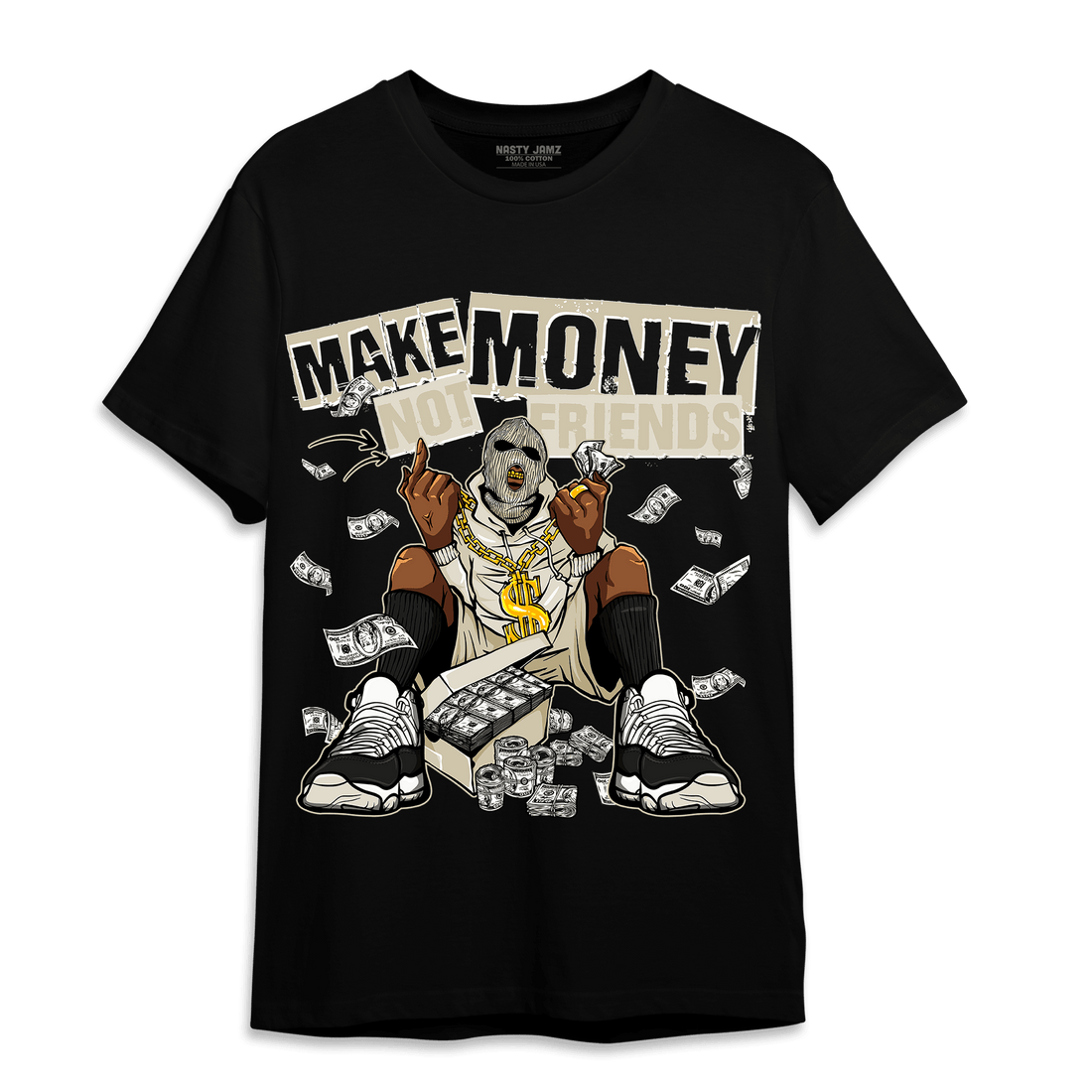 Gratitude 11s T Shirt Match Make Money Not Friends - NastyJamz