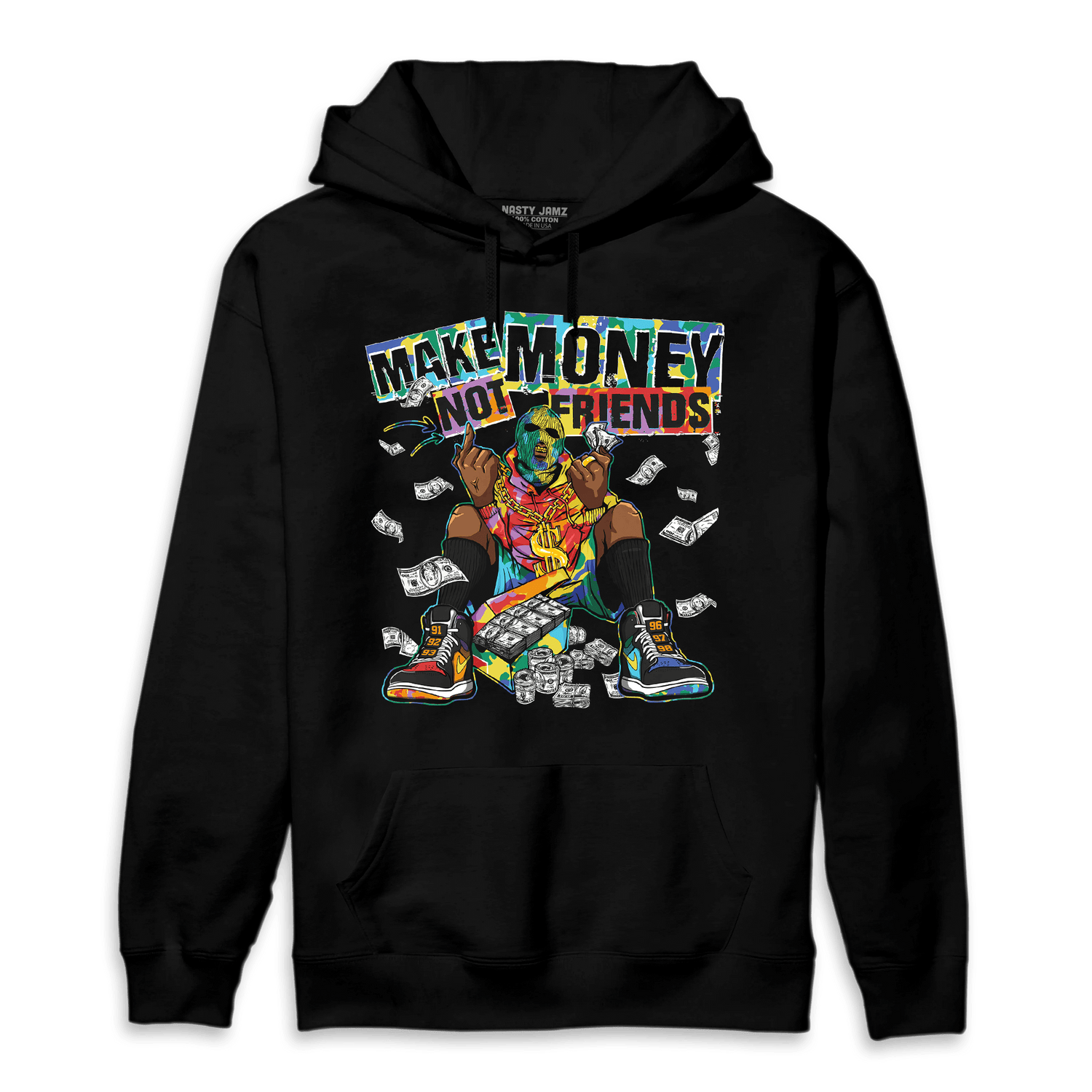 Mid GS Six Championships 1s Hoodie Match Make Money Not Friends - NastyJamz