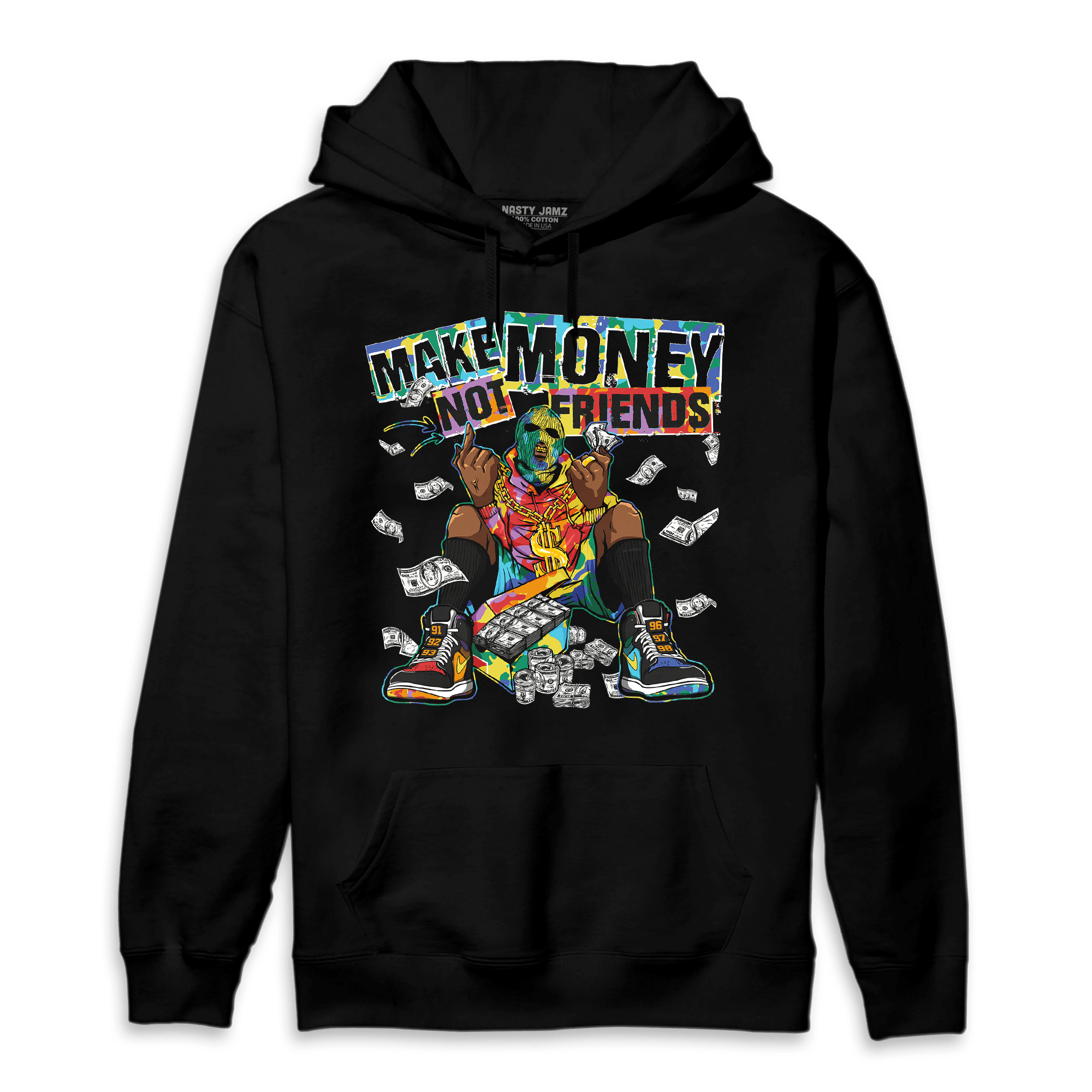 Mid GS Six Championships 1s Hoodie Match Make Money Not Friends - NastyJamz