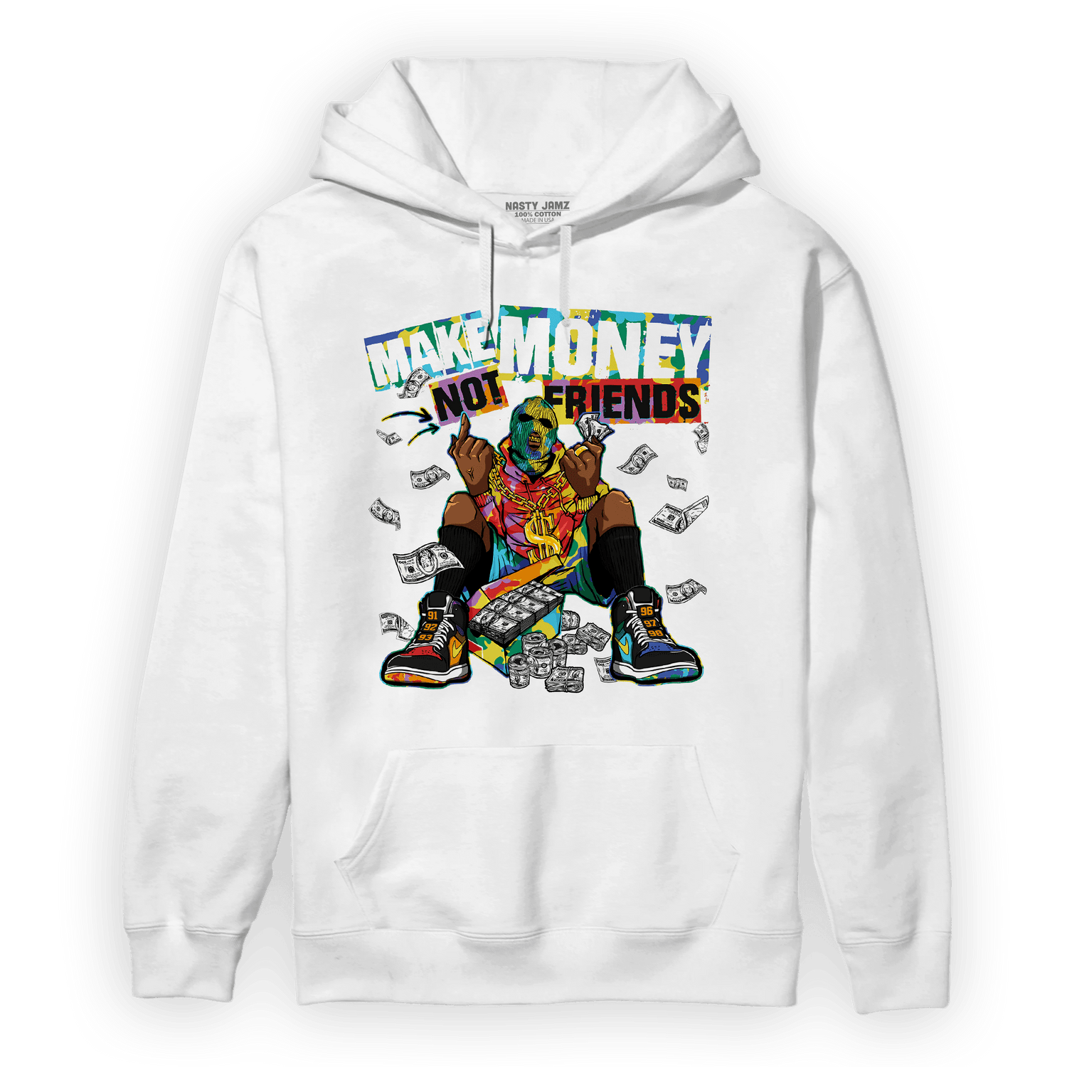 Mid GS Six Championships 1s Hoodie Match Make Money Not Friends - NastyJamz