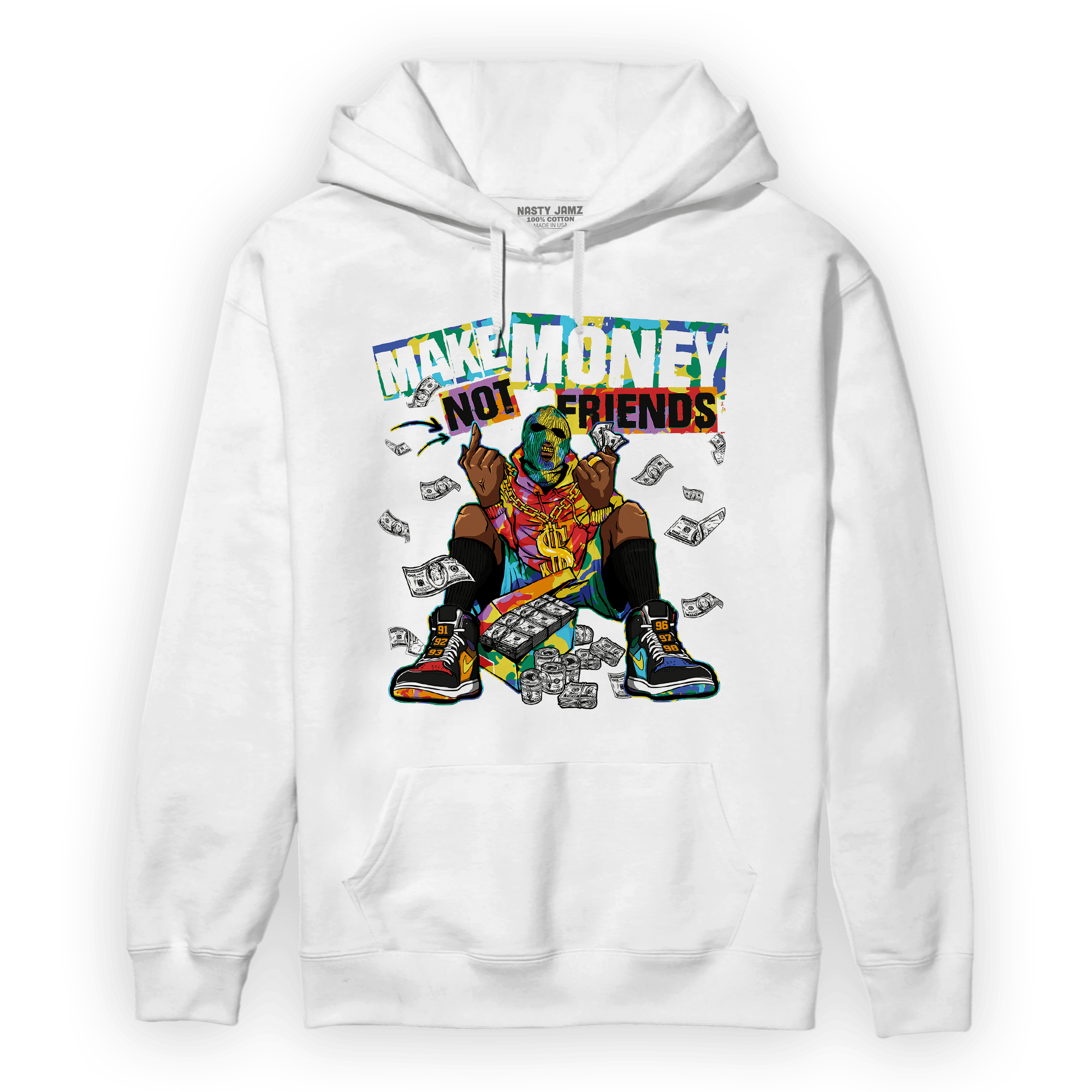 Mid GS Six Championships 1s Hoodie Match Make Money Not Friends - NastyJamz