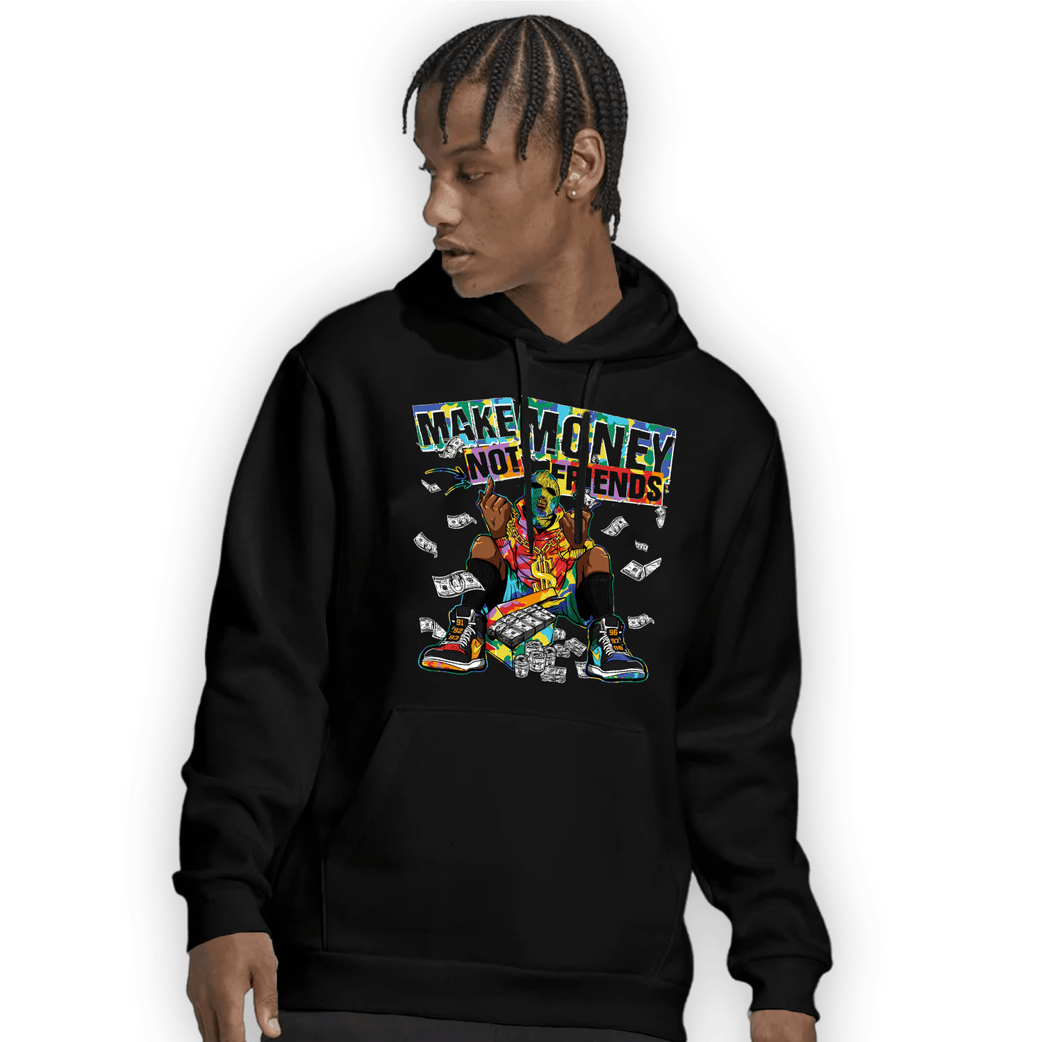 Mid GS Six Championships 1s Hoodie Match Make Money Not Friends - NastyJamz
