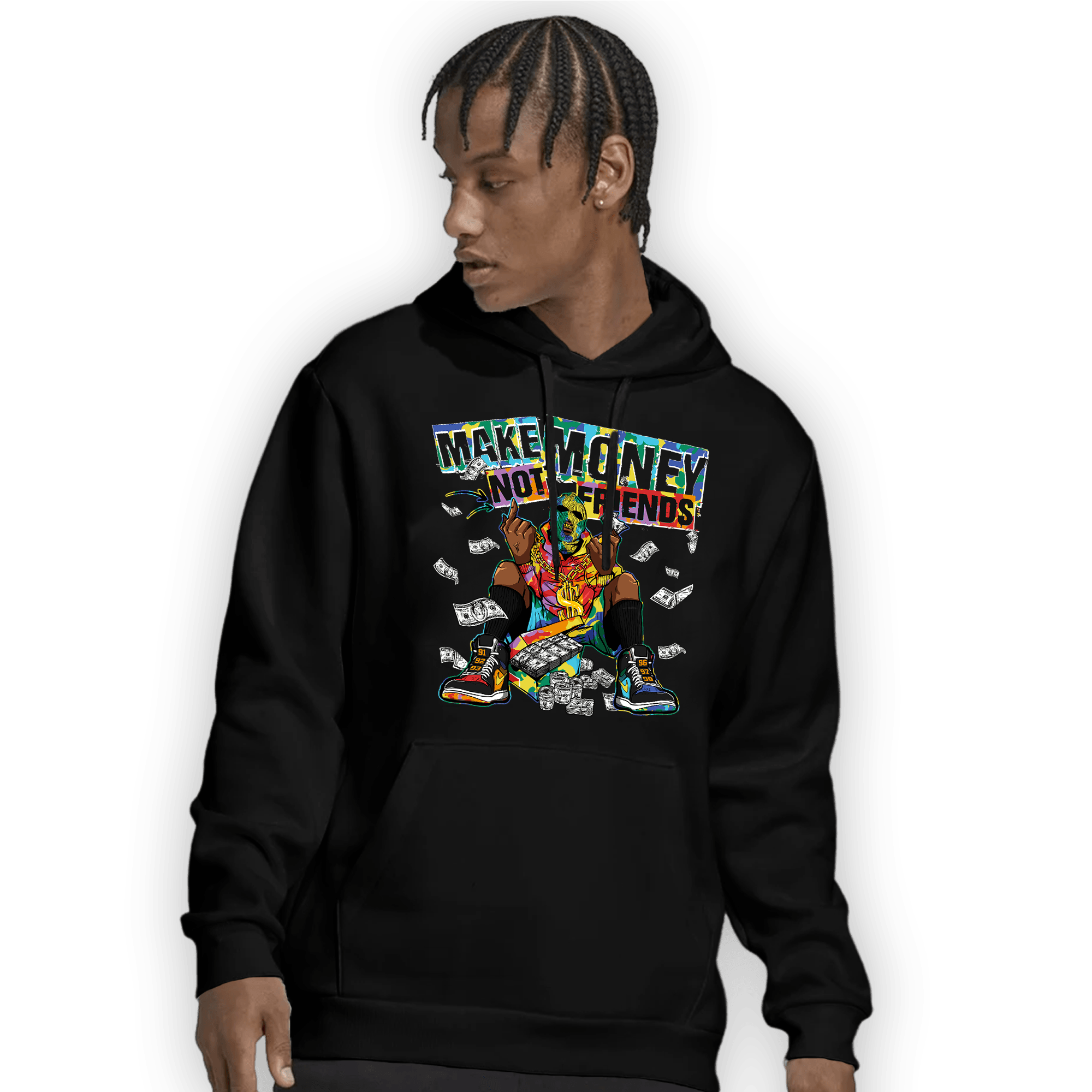 Mid GS Six Championships 1s Hoodie Match Make Money Not Friends - NastyJamz