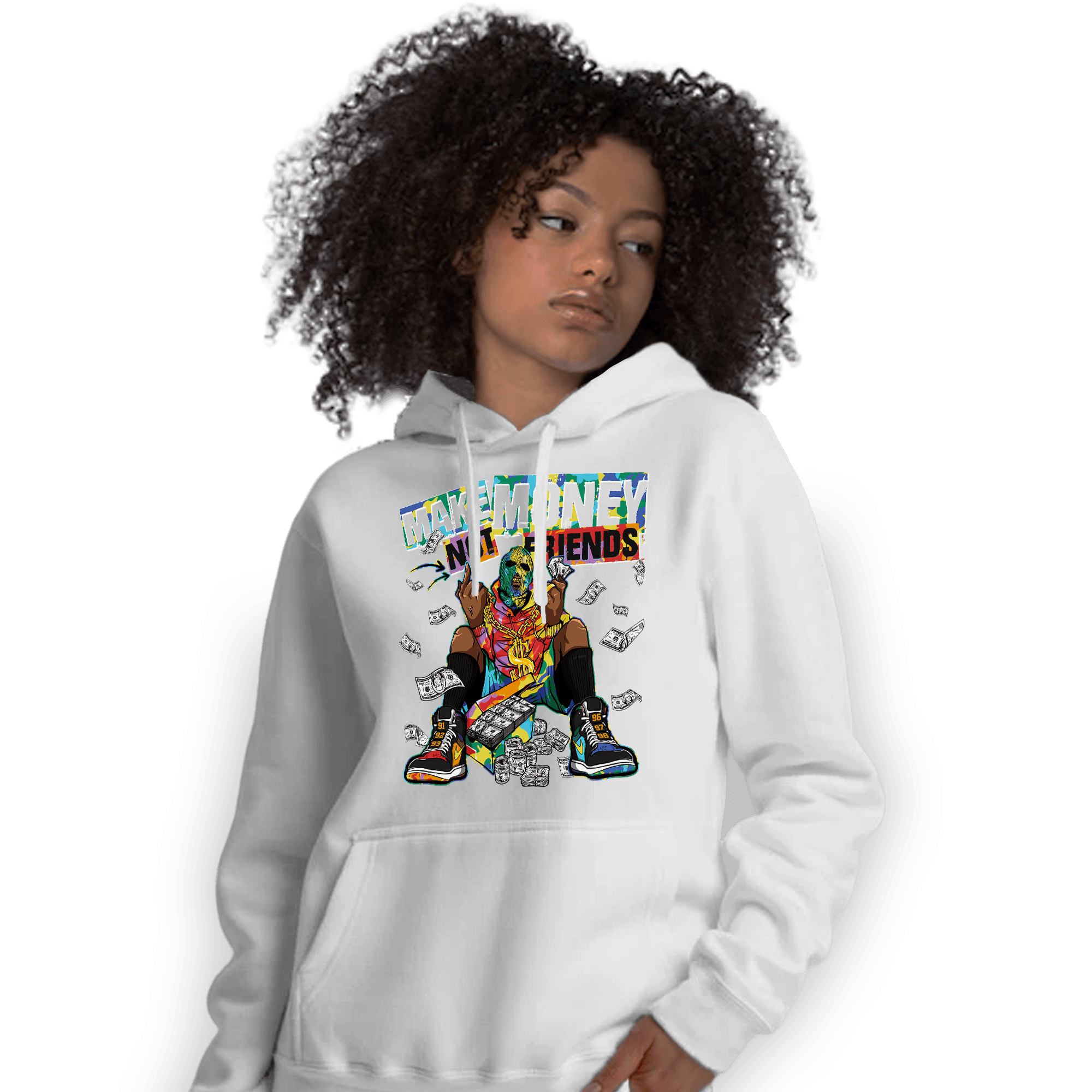Mid GS Six Championships 1s Hoodie Match Make Money Not Friends - NastyJamz