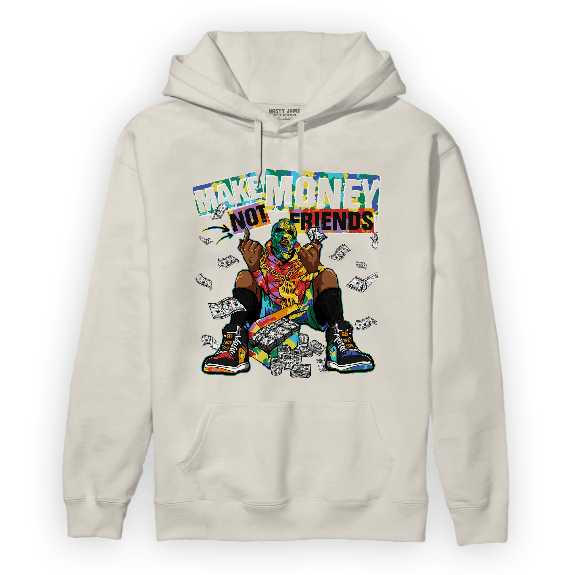 Mid GS Six Championships 1s Hoodie Match Make Money Not Friends - NastyJamz