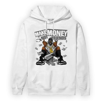 Retro High OG Black White 1s Hoodie Match Make Money Not Friends - NastyJamz