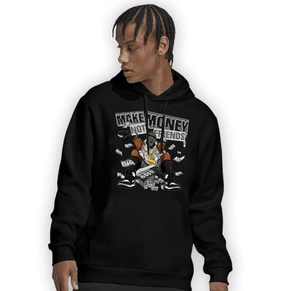Retro High OG Black White 1s Hoodie Match Make Money Not Friends - NastyJamz