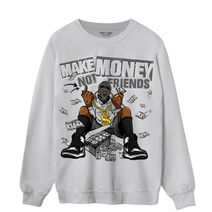 Retro High OG Black White 1s Sweatshirt Match Make Money Not Friends - NastyJamz