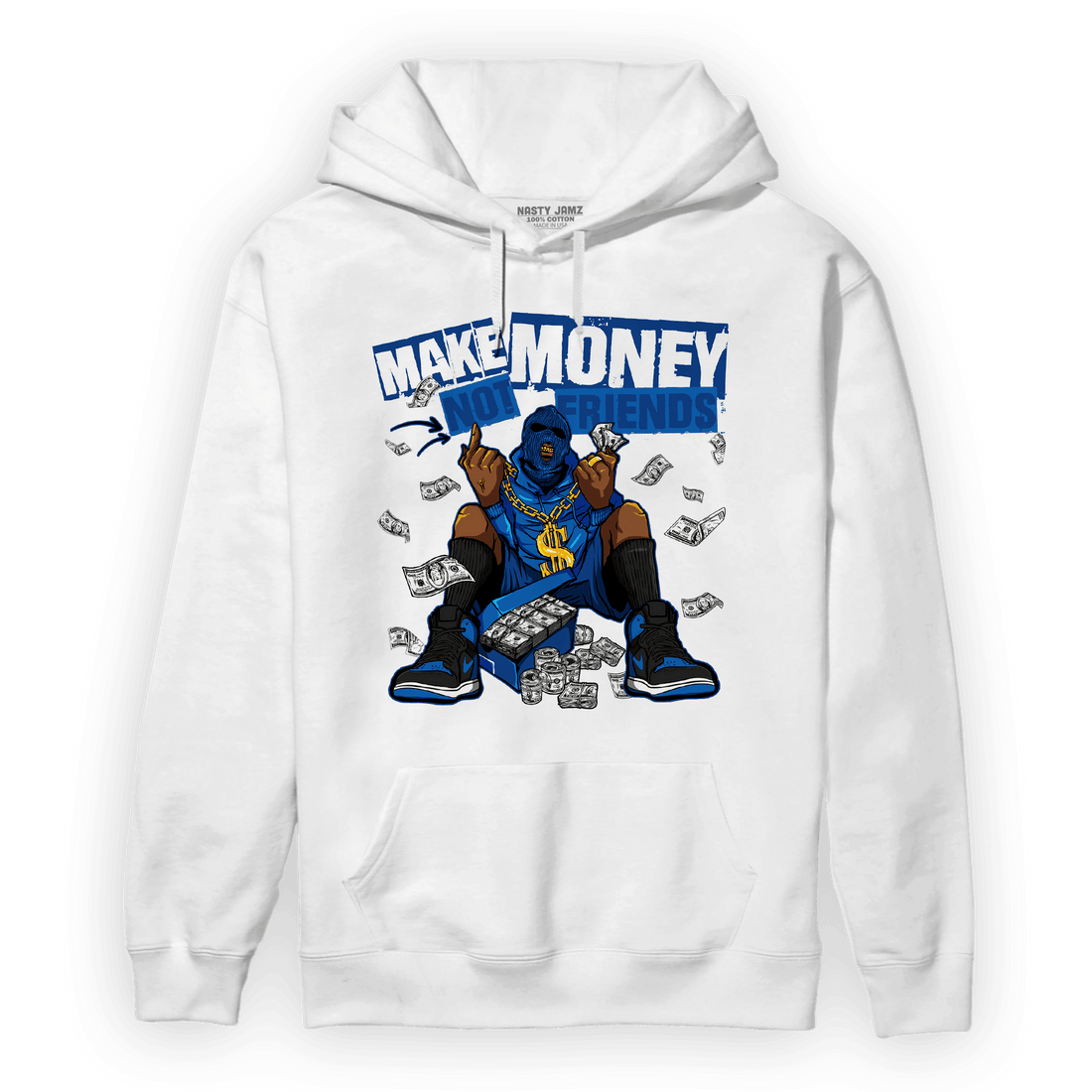 Royal Reimagined 1s Hoodie Match Make Money Not Friends - NastyJamz
