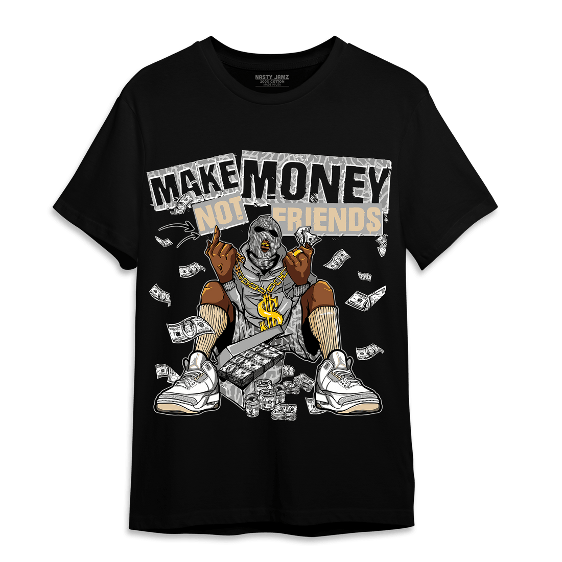 Craft Ivory 3s T Shirt Match Make Money Not Friends - NastyJamz