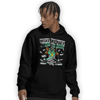 Green Glow 3s Hoodie Match Make Money Not Friends - NastyJamz