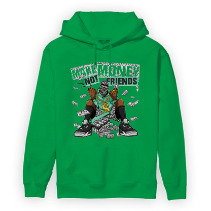 Green Glow 3s Hoodie Match Make Money Not Friends - NastyJamz