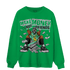Green Glow 3s Sweatshirt Match Make Money Not Friends - NastyJamz