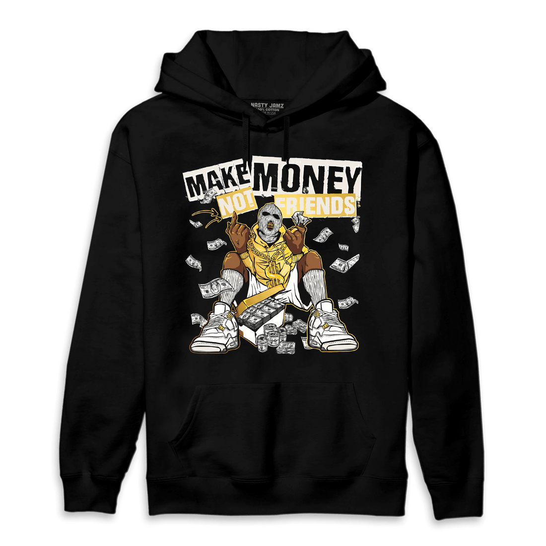 Sail 4s Hoodie Match Make Money Not Friends - NastyJamz