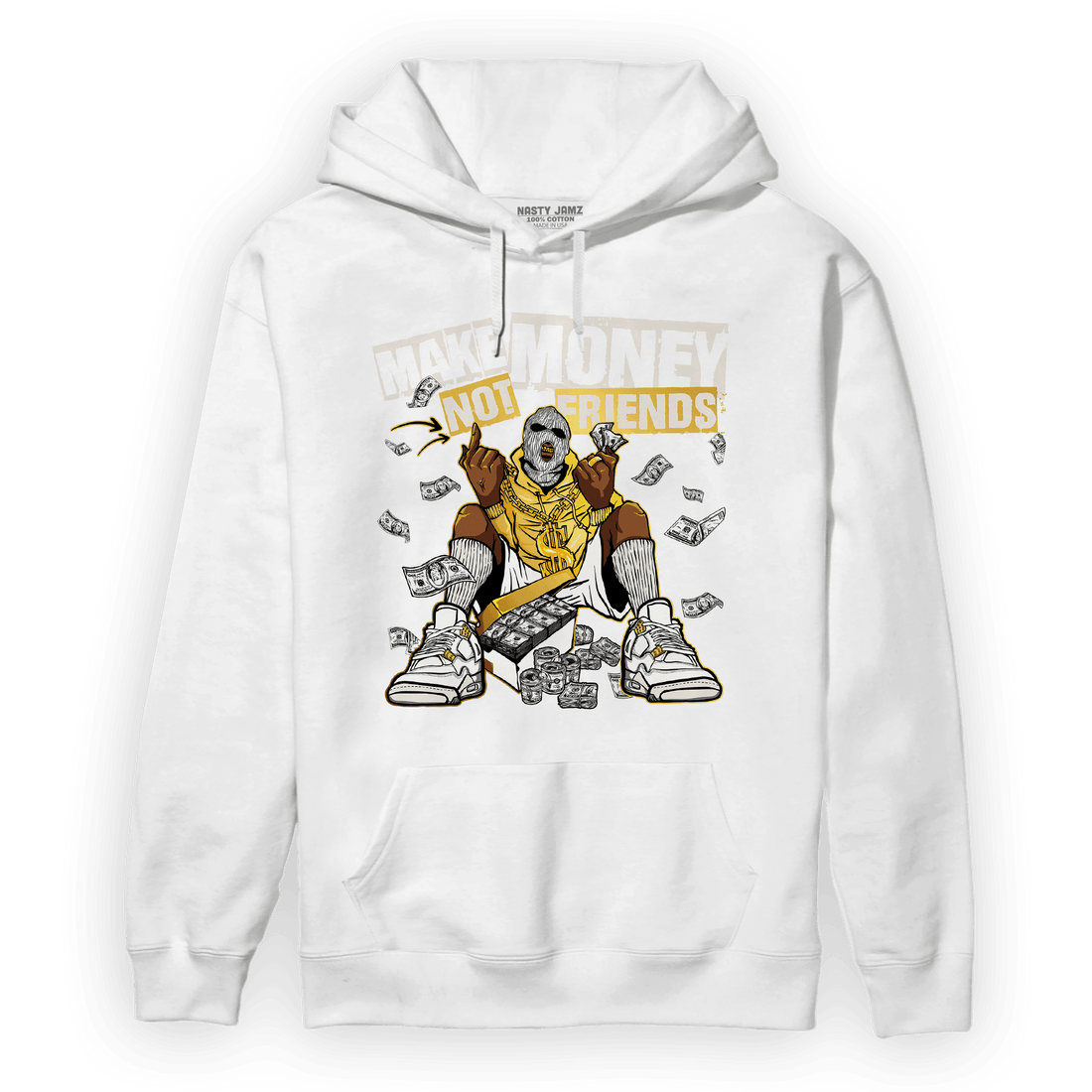 Sail 4s Hoodie Match Make Money Not Friends - NastyJamz