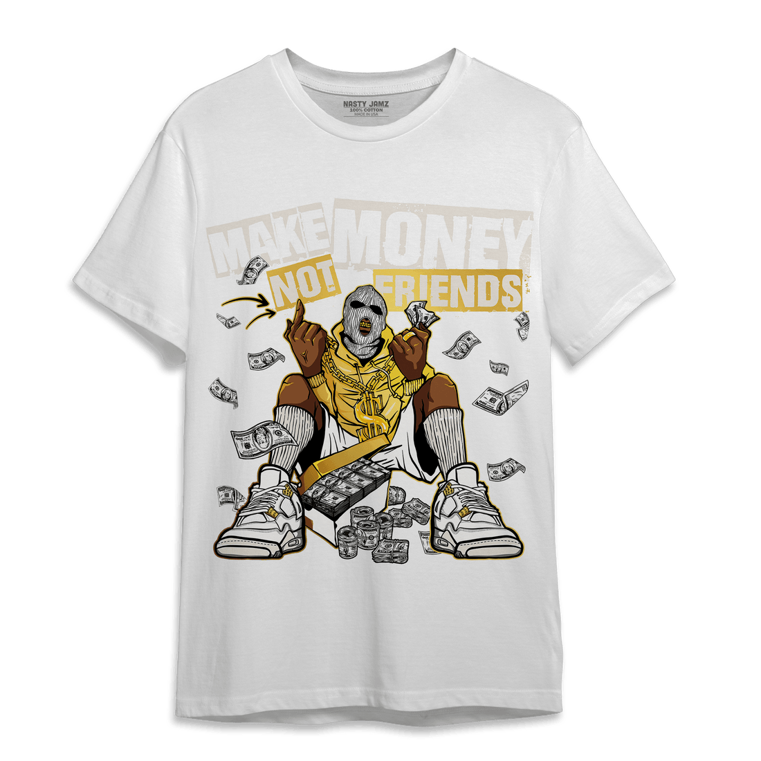 Sail 4s T Shirt Match Make Money Not Friends - NastyJamz