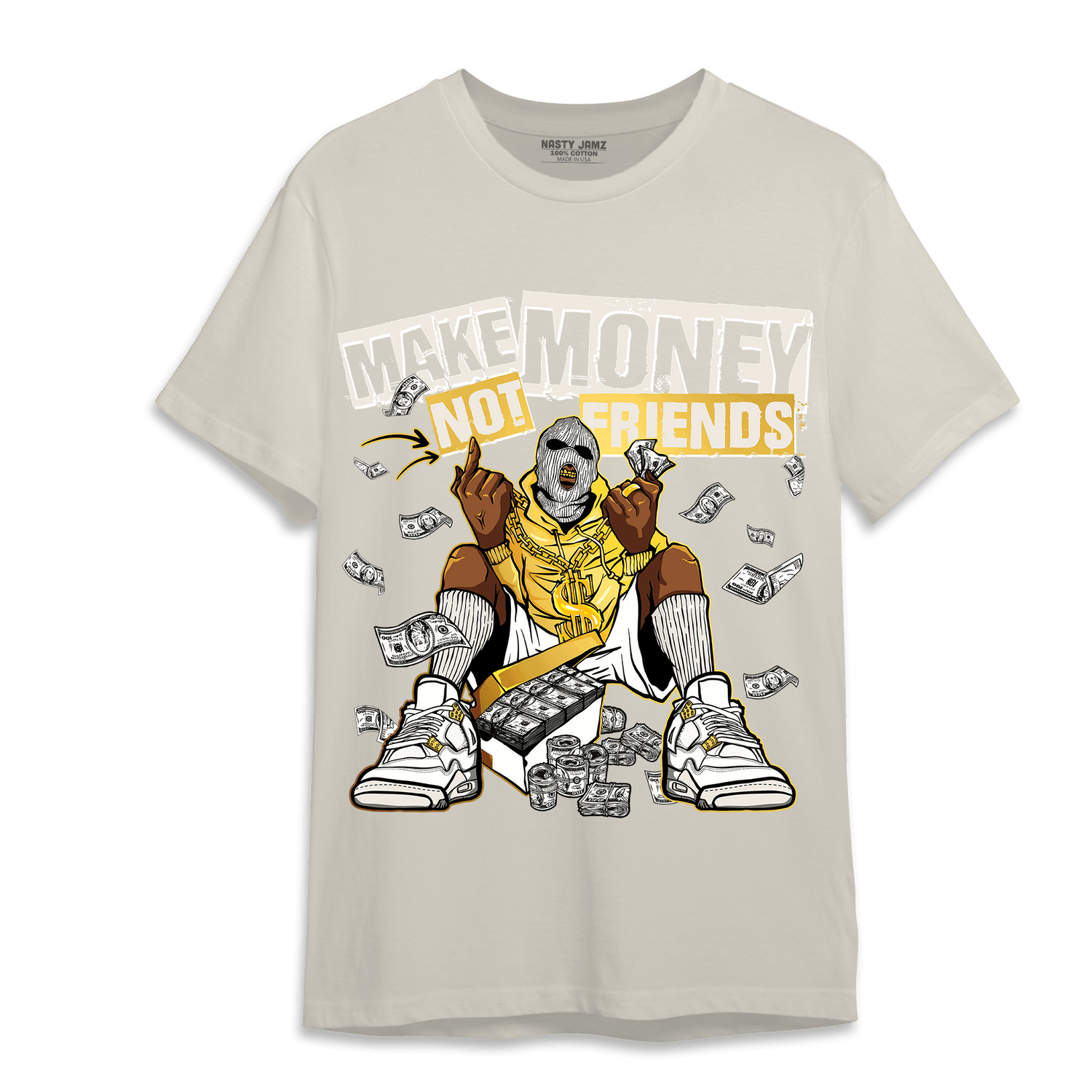 Sail 4s T Shirt Match Make Money Not Friends - NastyJamz