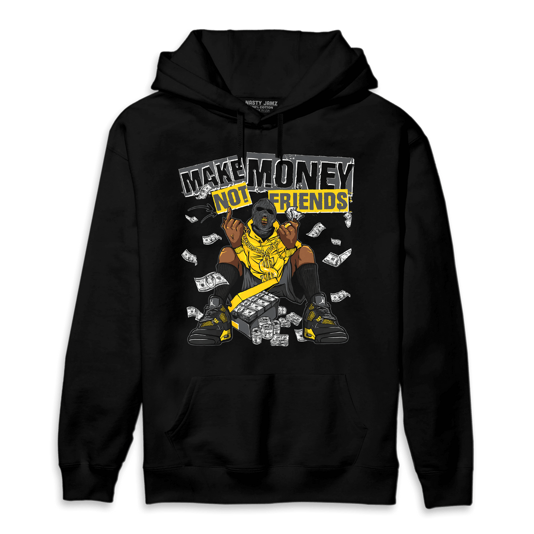 Thunder 4s Hoodie Match Make Money Not Friends - NastyJamz