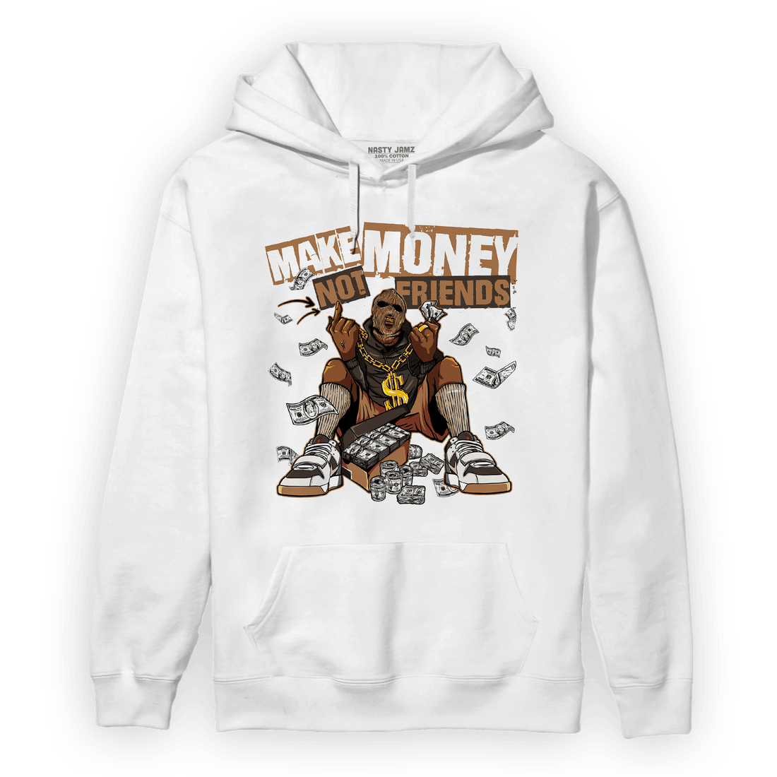 Jumpman Jack Hoodie Match Make Money Not Friends - NastyJamz
