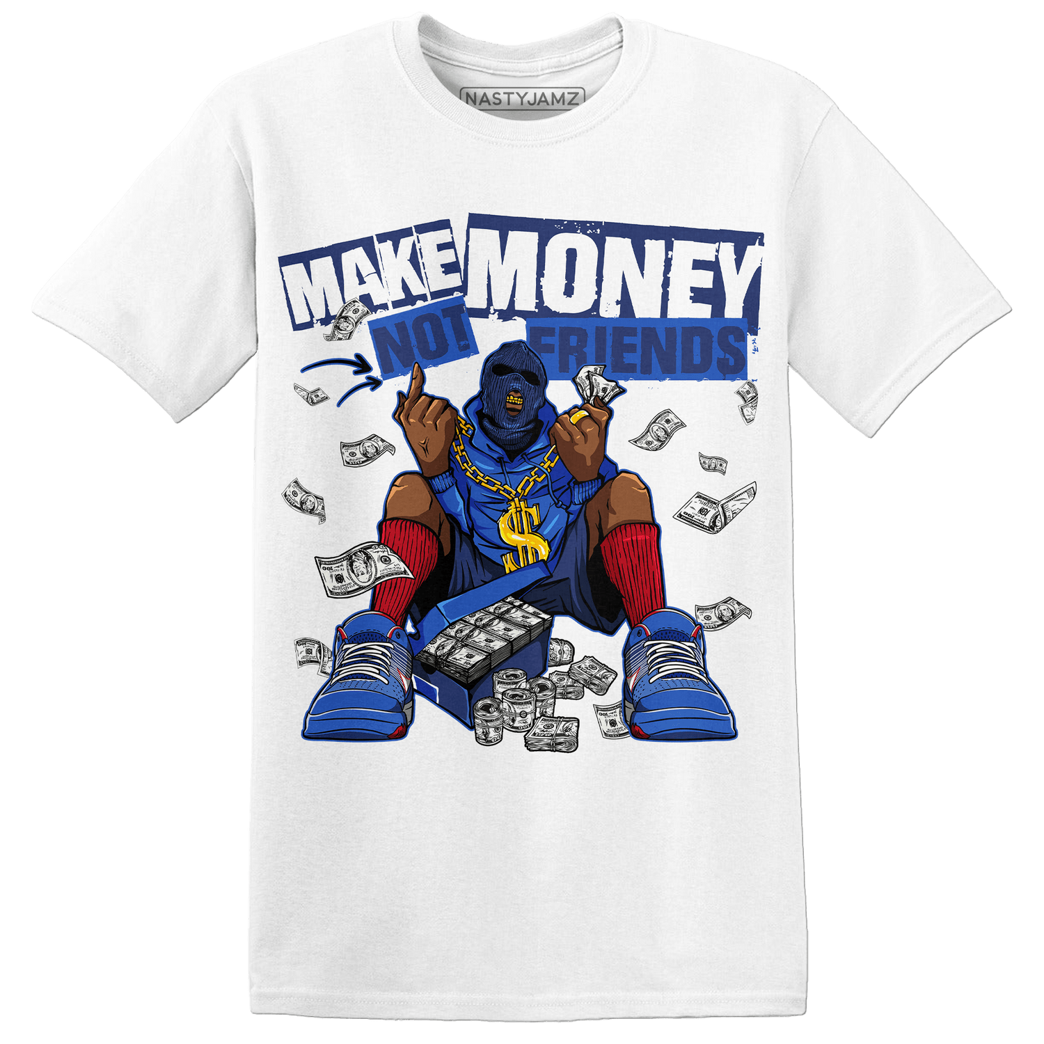 KB 4 Protro Philly T Shirt Match Make Money Not Friends - NastyJamz