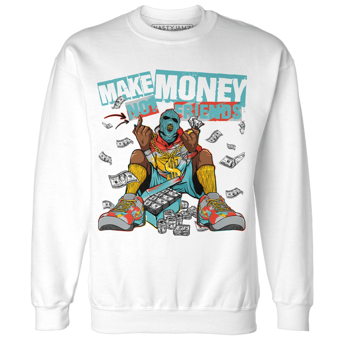 KB 8 Protro Venice Beach Sweatshirt Match Make Money Not Friends - NastyJamz