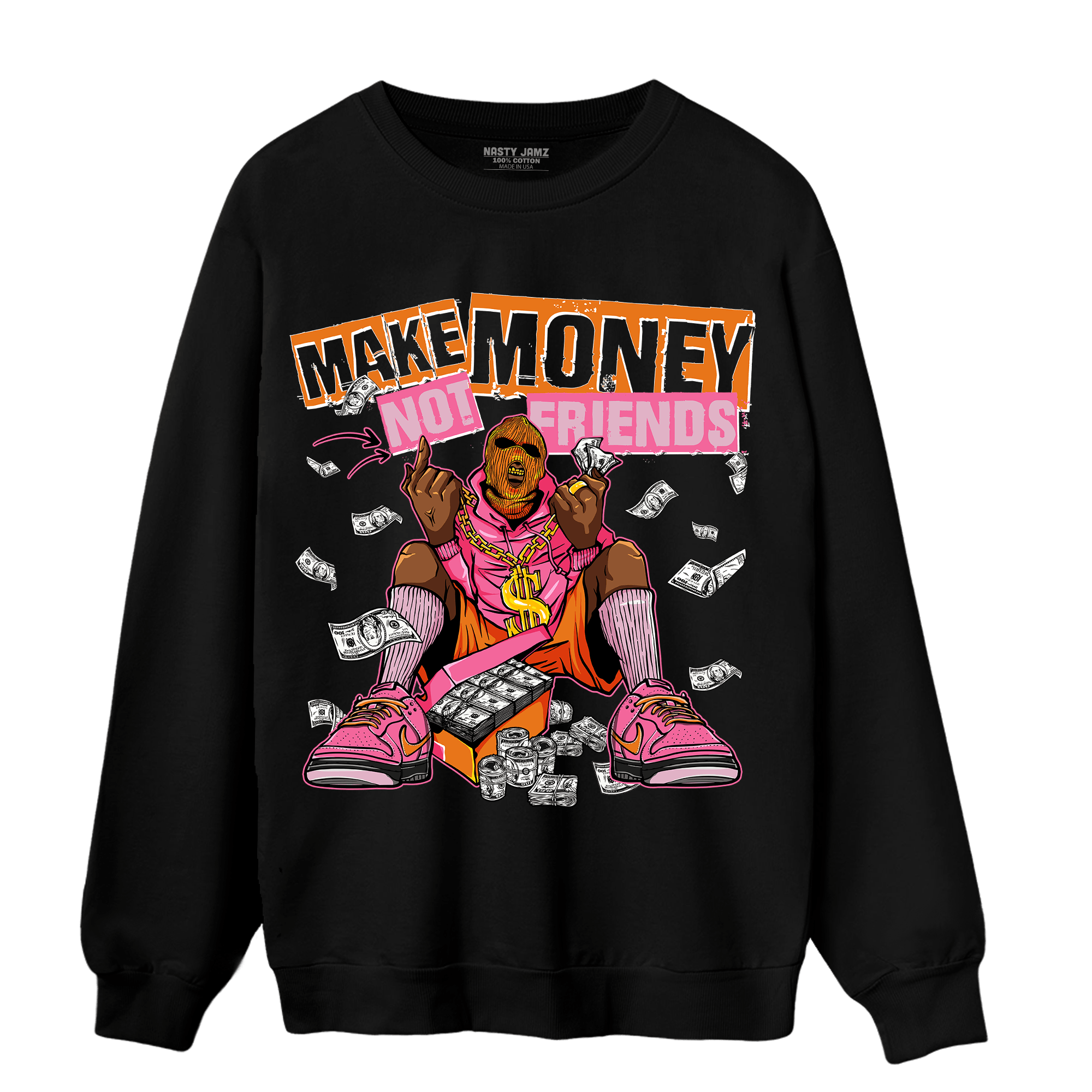 SB Dunk Blossom Sweatshirt Match Make Money Not Friends - NastyJamz