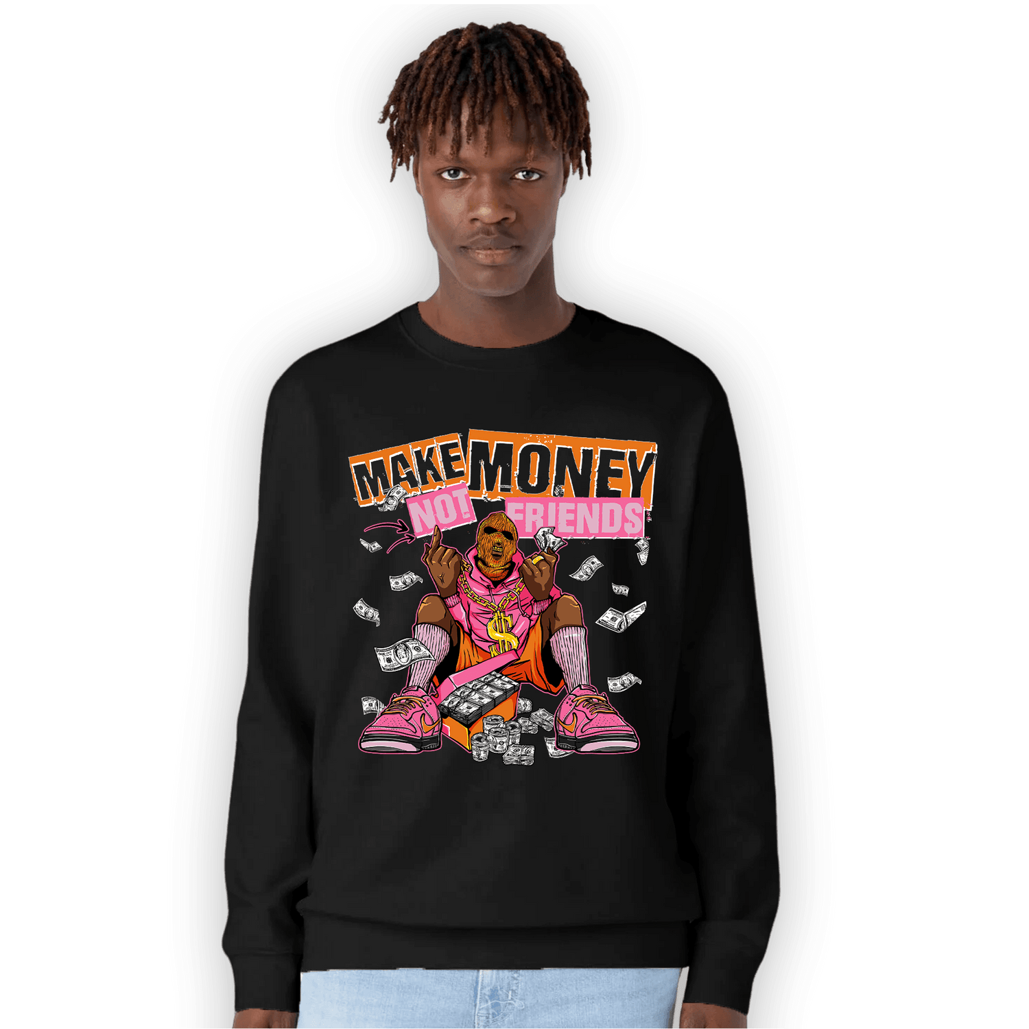 SB Dunk Blossom Sweatshirt Match Make Money Not Friends - NastyJamz