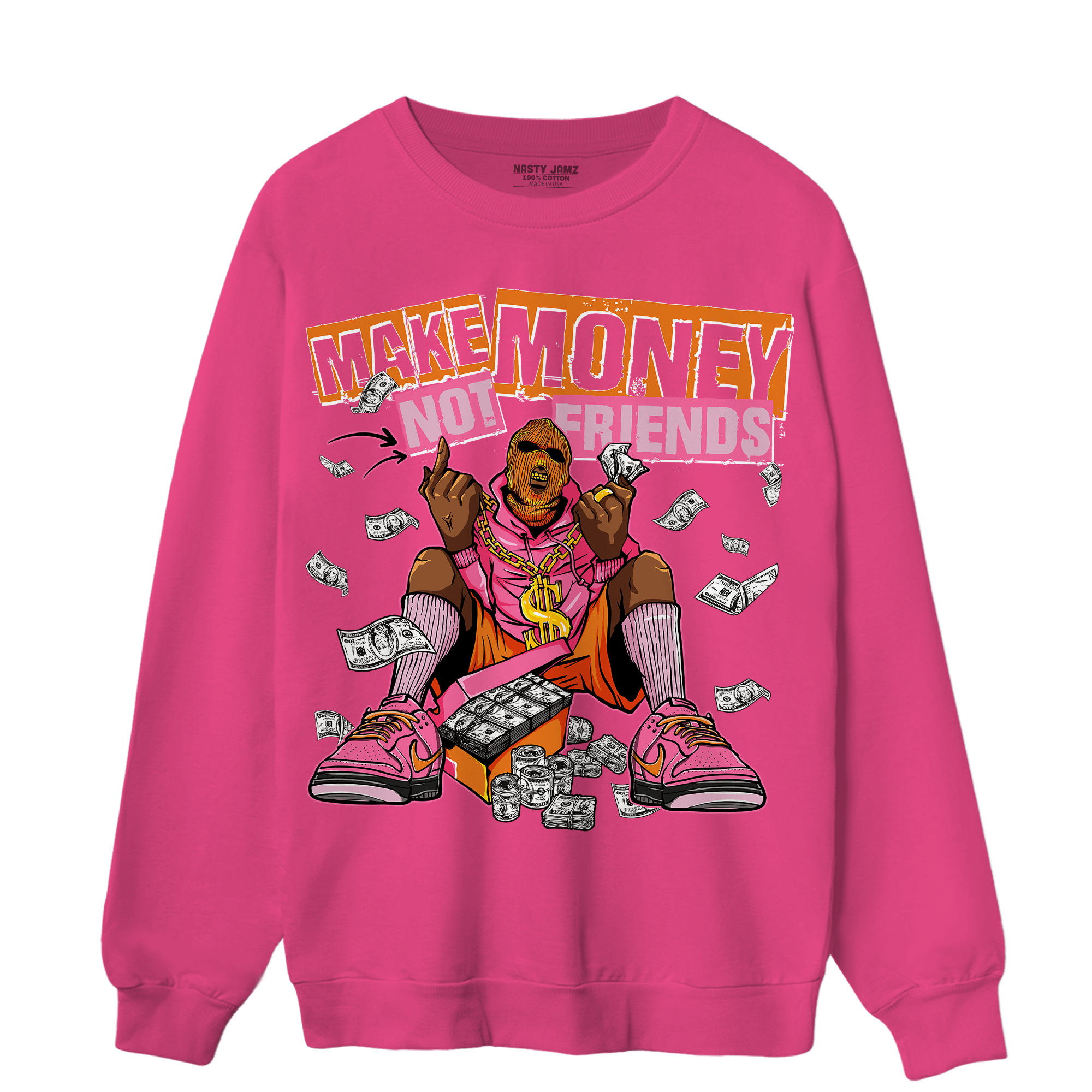 SB Dunk Blossom Sweatshirt Match Make Money Not Friends - NastyJamz
