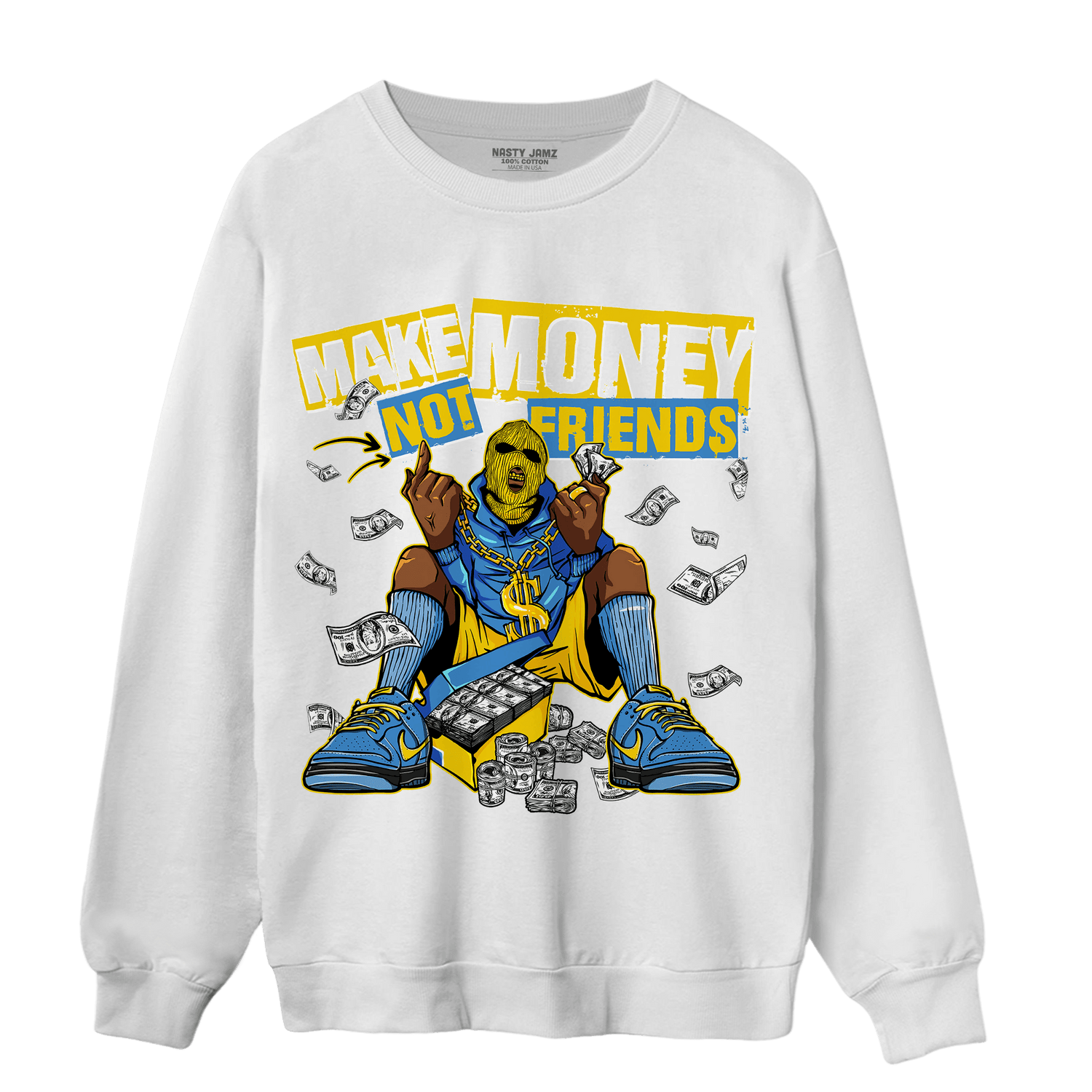 SB Dunk Bubbles Sweatshirt Match Make Money Not Friends - NastyJamz