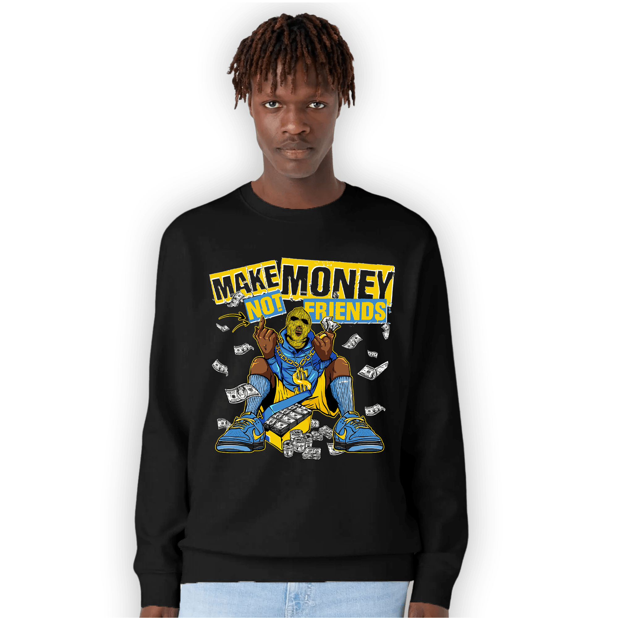 SB Dunk Bubbles Sweatshirt Match Make Money Not Friends - NastyJamz