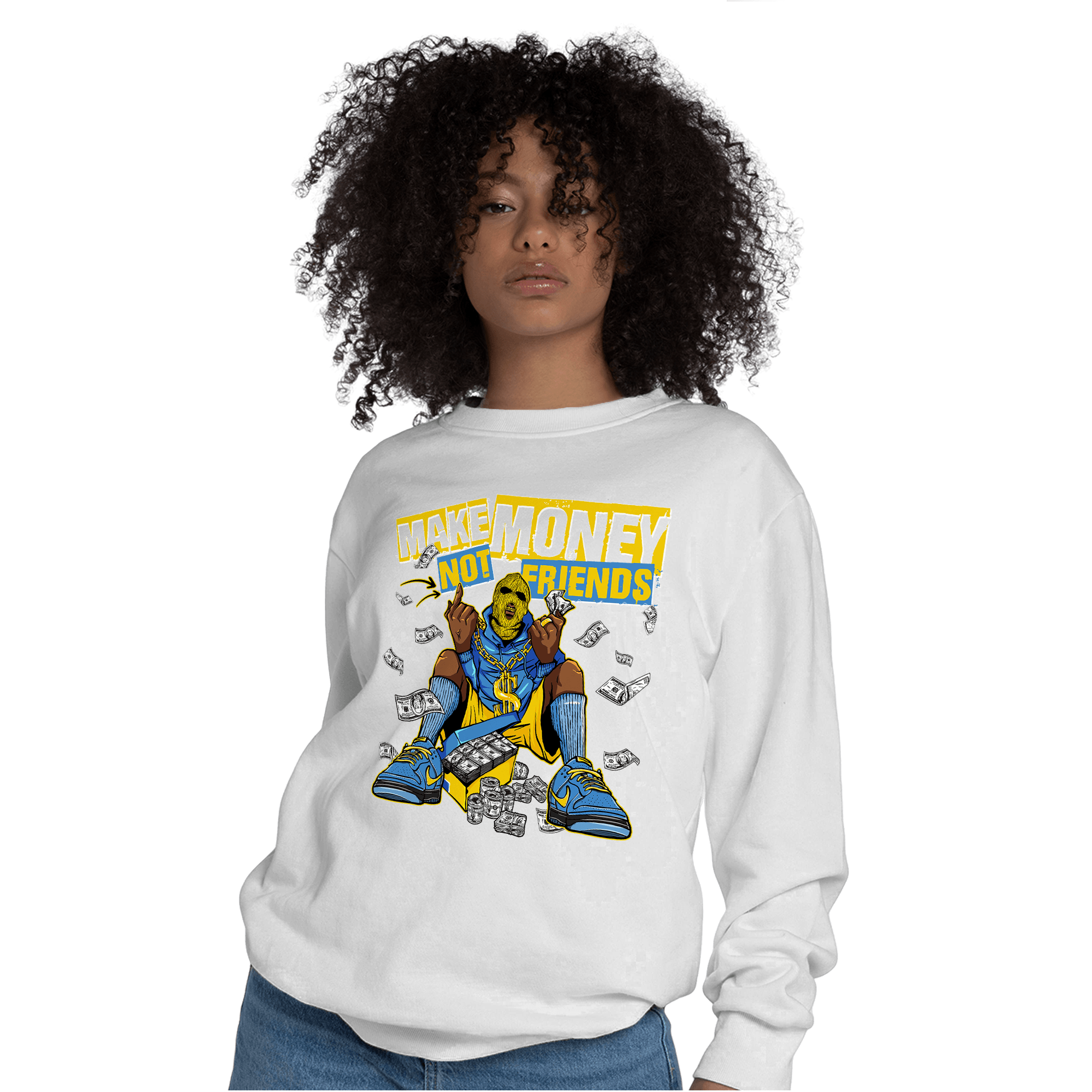 SB Dunk Bubbles Sweatshirt Match Make Money Not Friends - NastyJamz