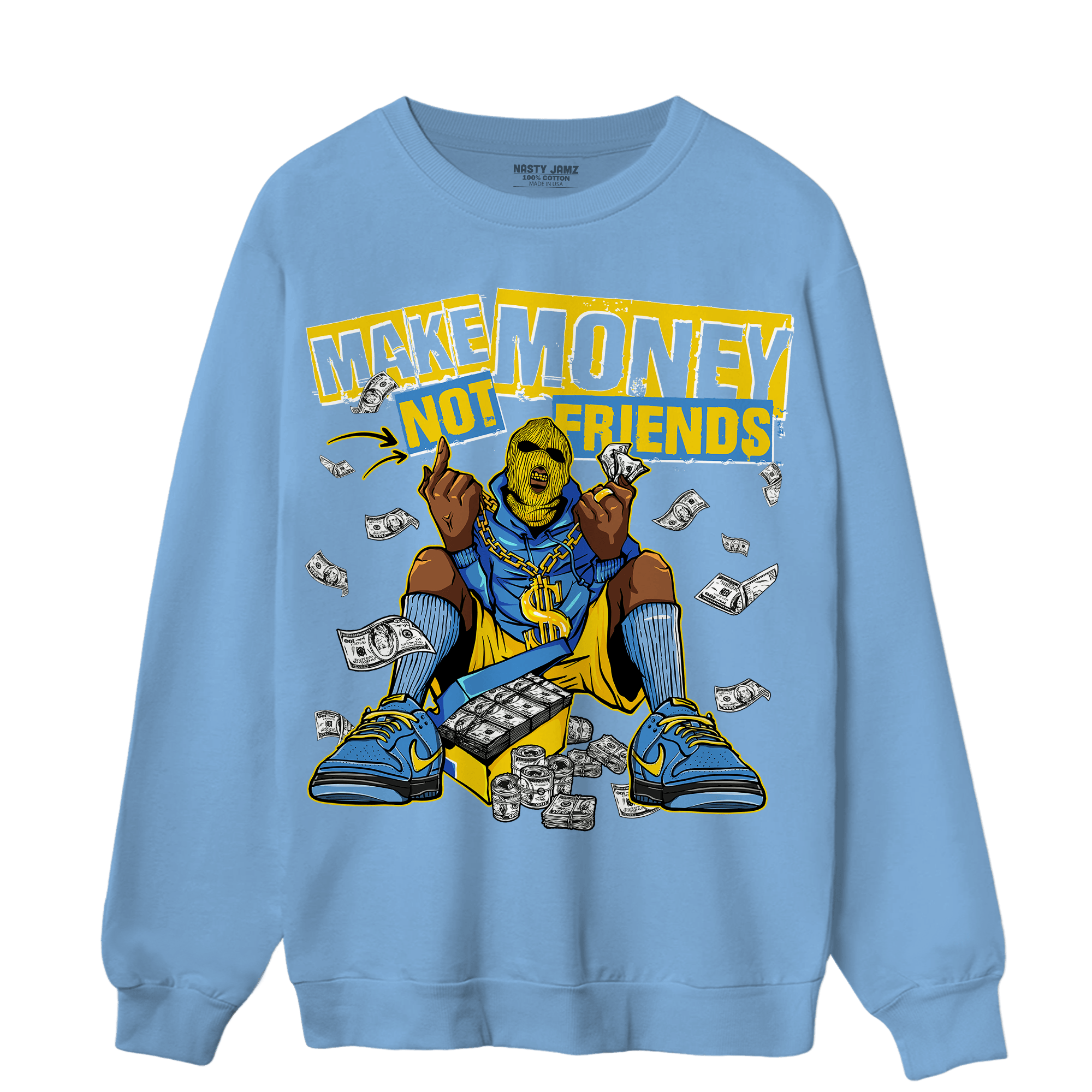 SB Dunk Bubbles Sweatshirt Match Make Money Not Friends - NastyJamz