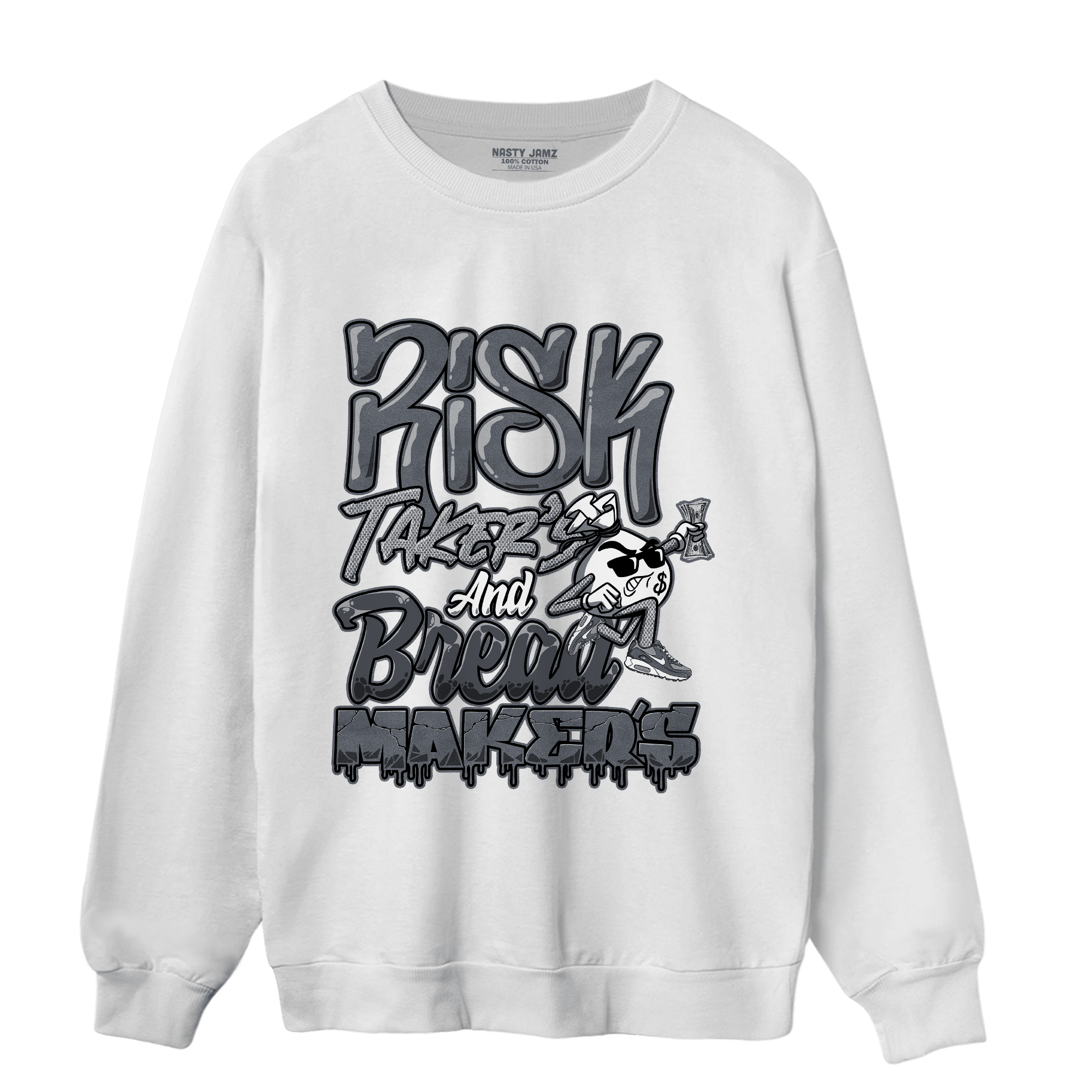 Air Max 90 Iron Grey Sweatshirt Match Making Our Bread - NastyJamz