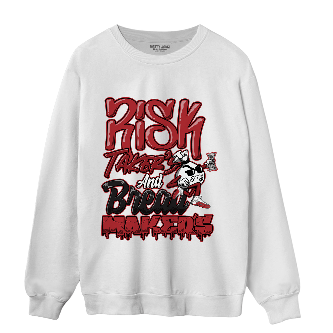 Cherry 12s Sweatshirt Match Making Our Bread - NastyJamz