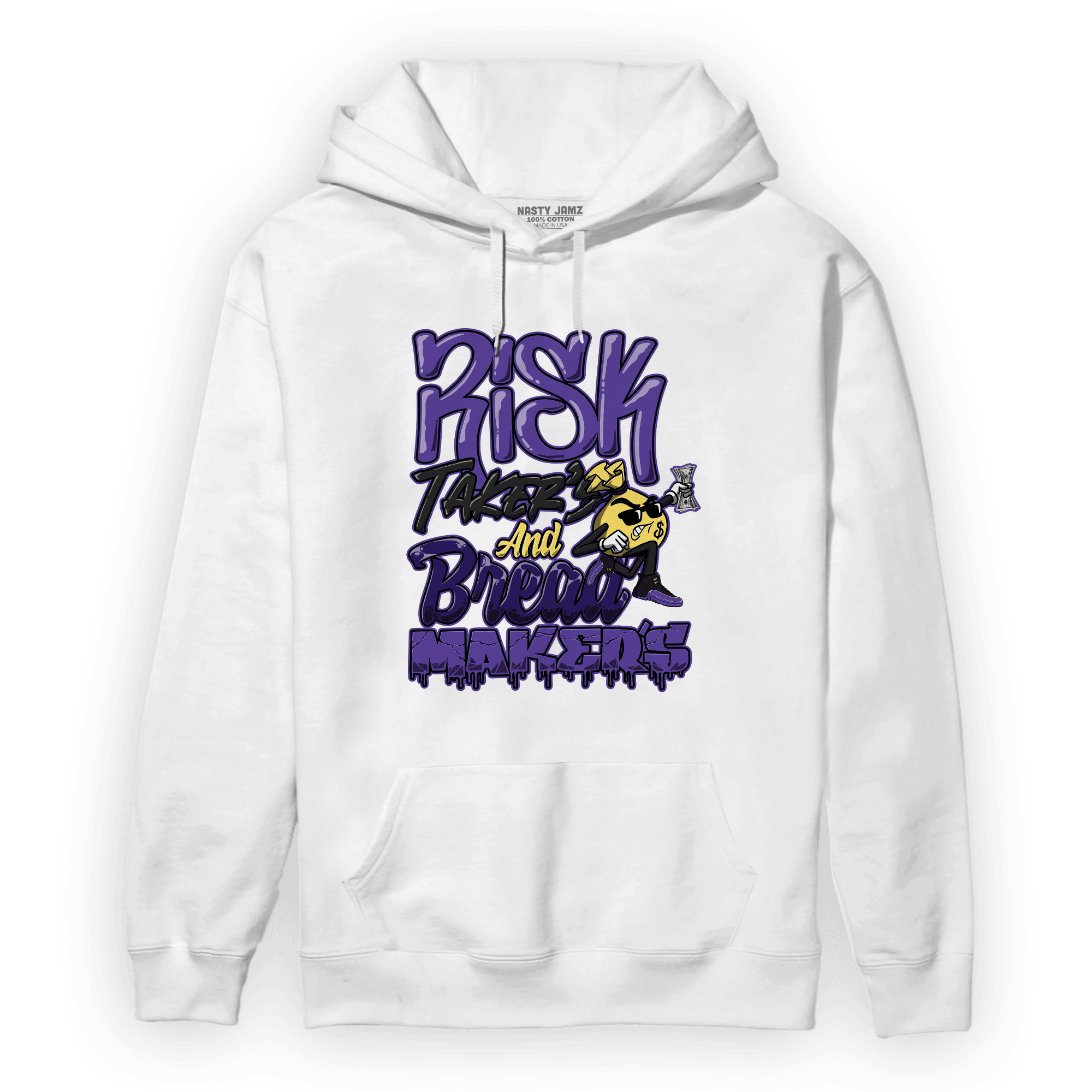 Field Purple 12s Hoodie Match Making Our Bread - NastyJamz