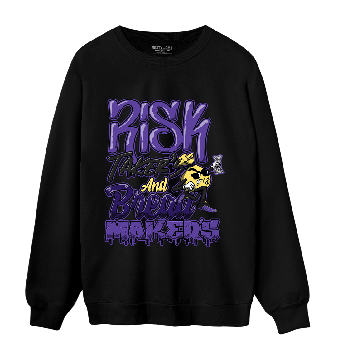 Field Purple 12s Sweatshirt Match Making Our Bread - NastyJamz